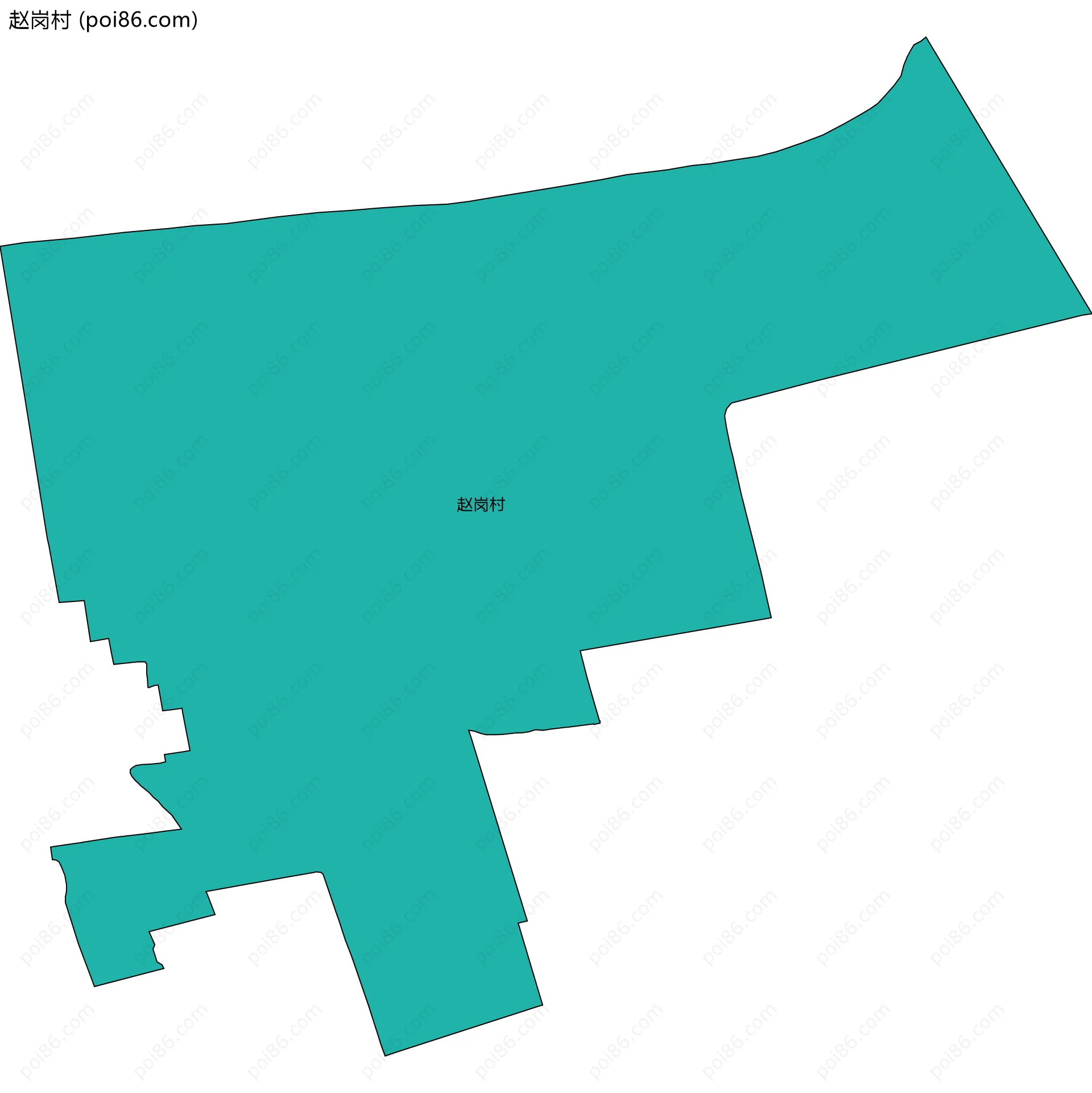 赵岗村边界地图