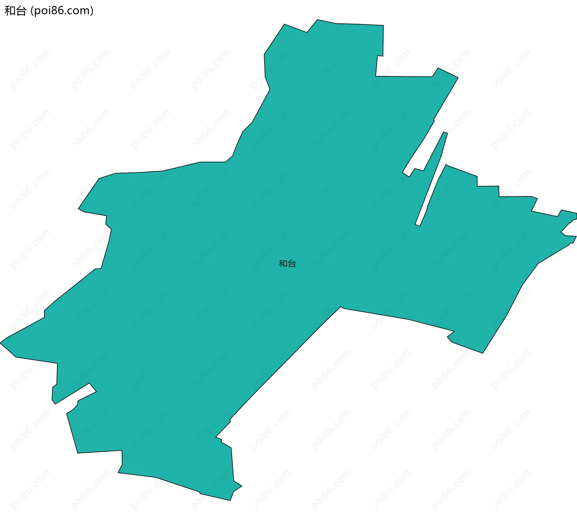 和台边界地图