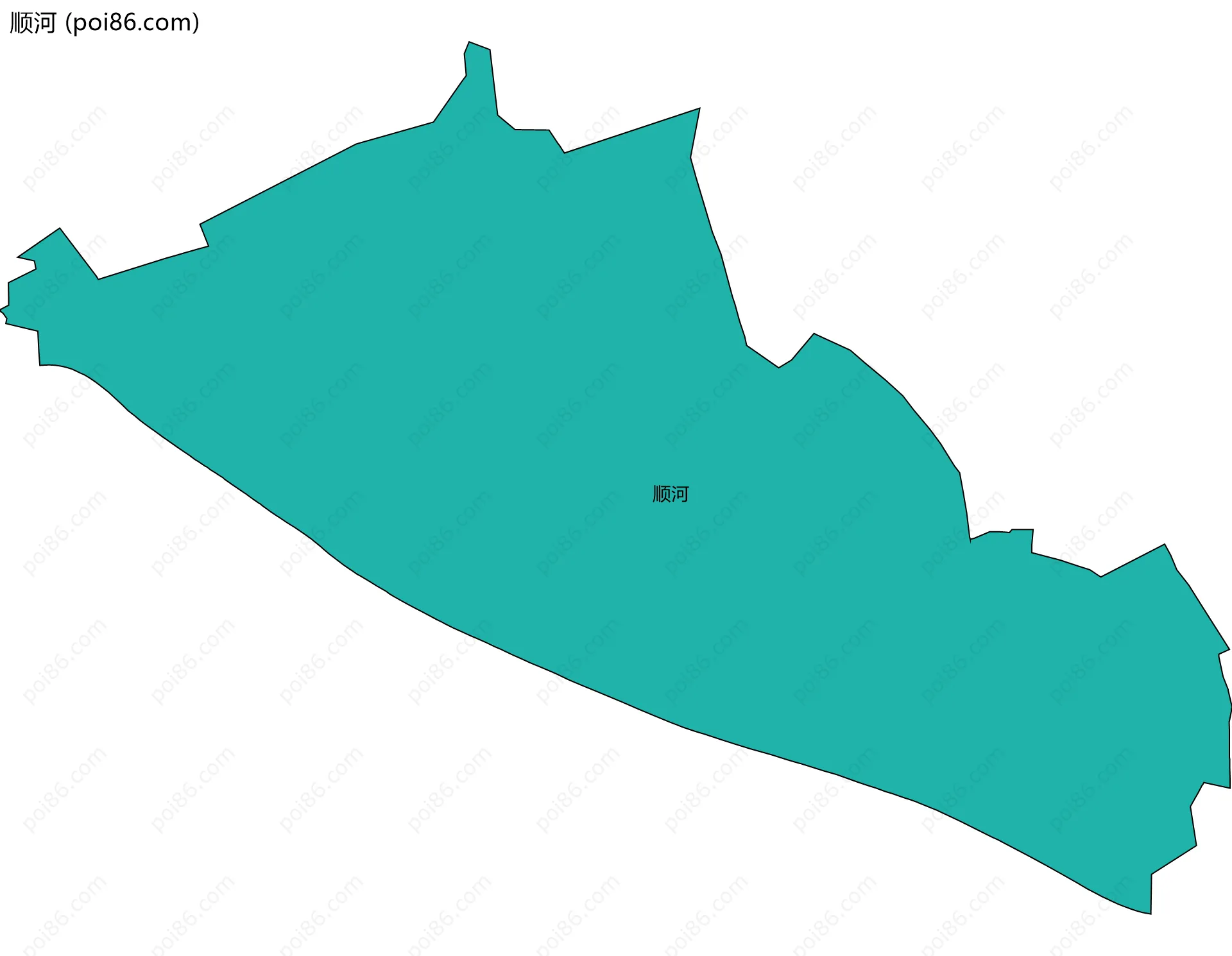 顺河边界地图