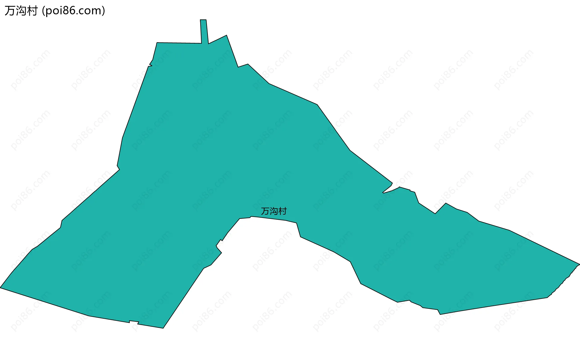 万沟村边界地图