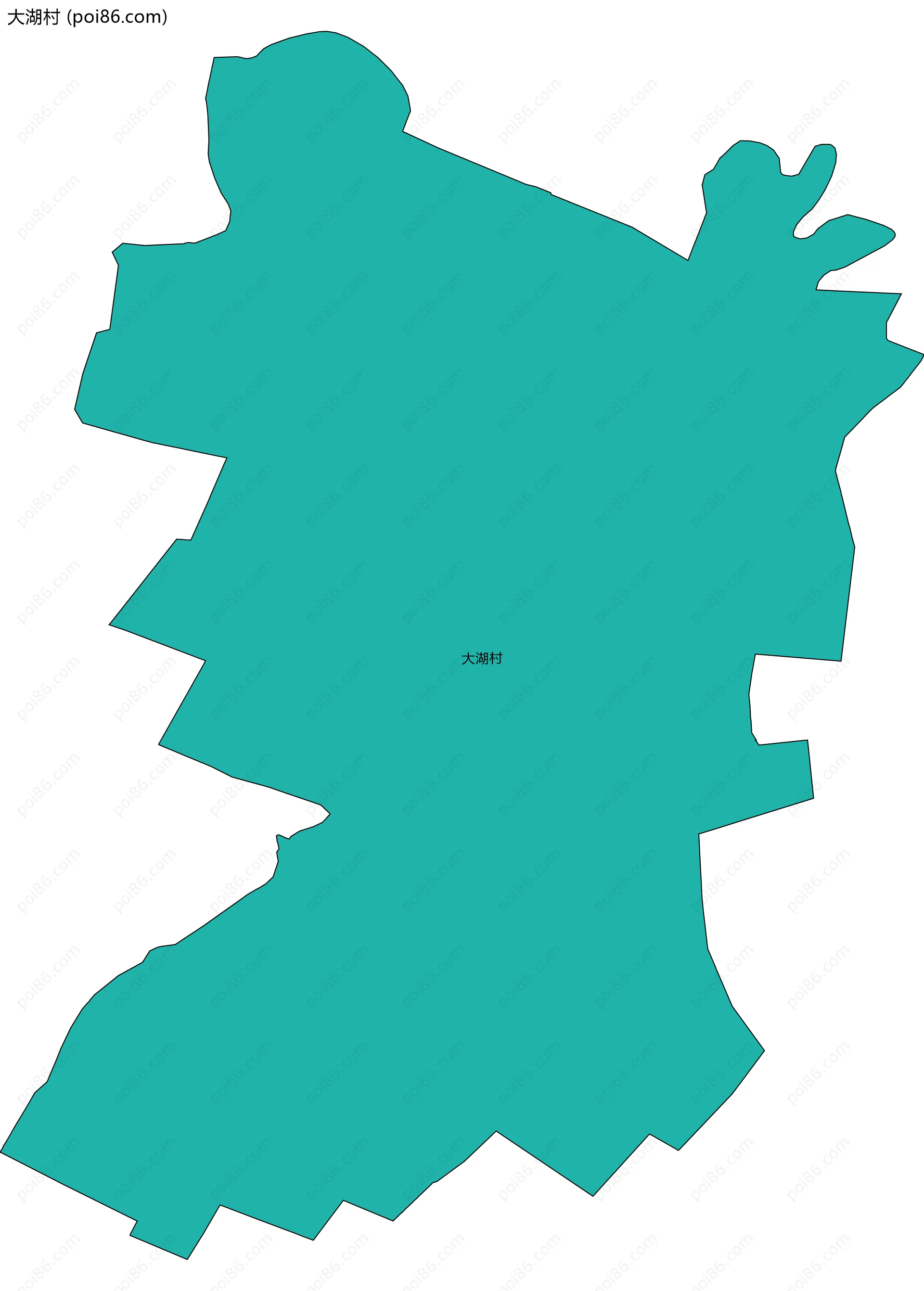 大湖村边界地图