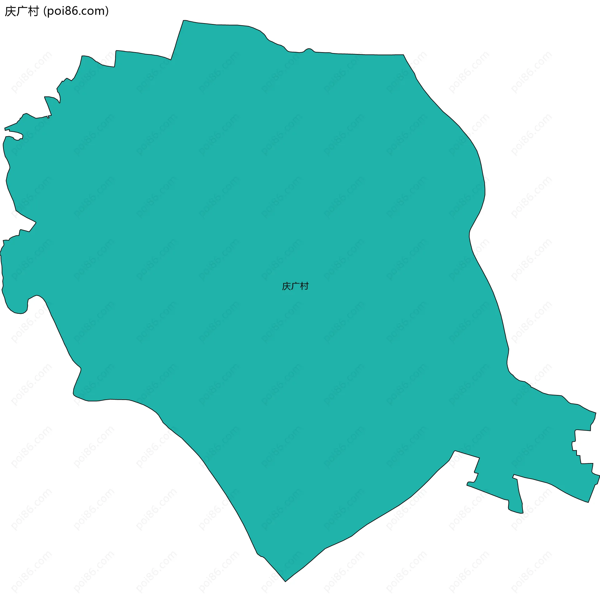 庆广村边界地图