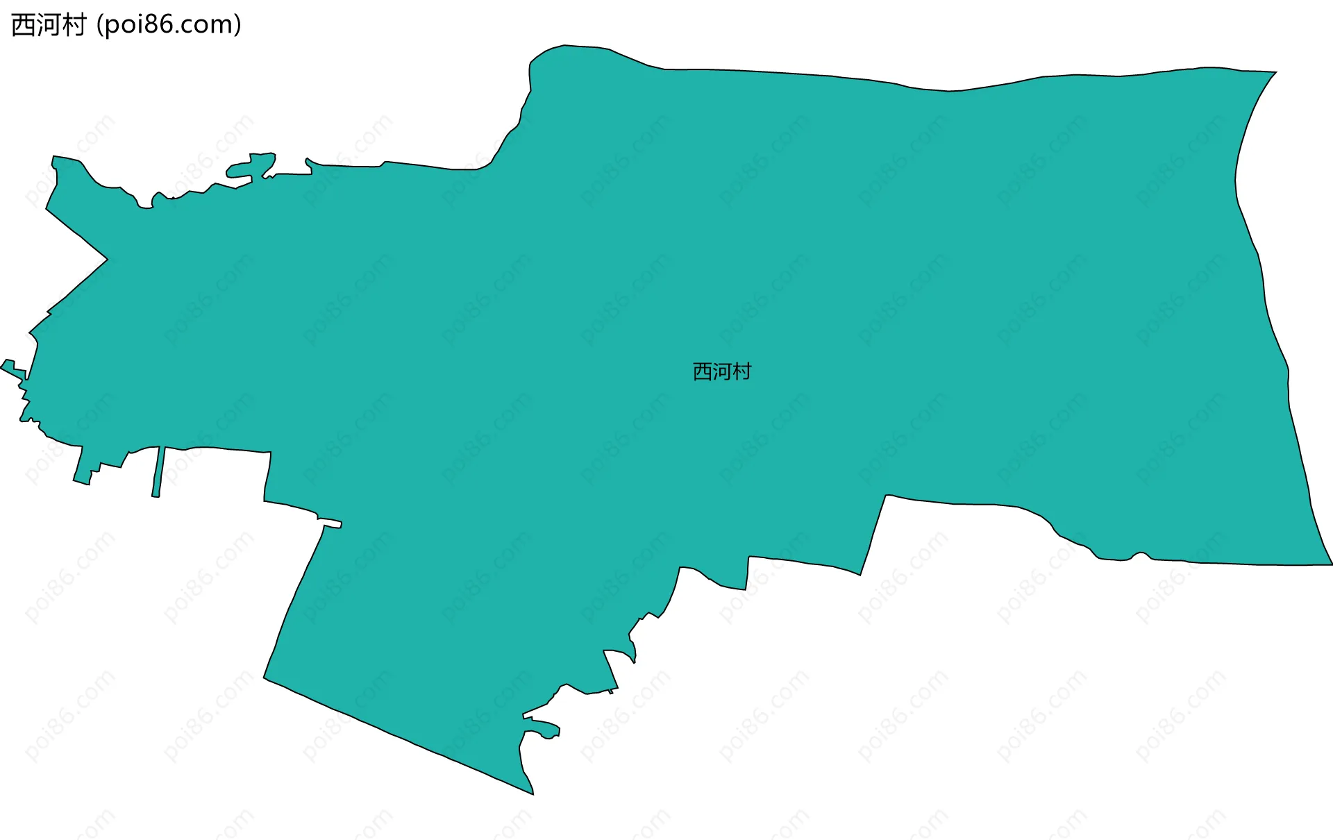 西河村边界地图