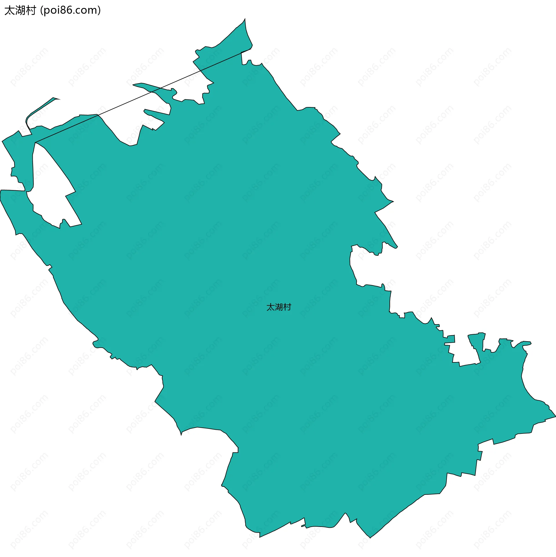 太湖村边界地图