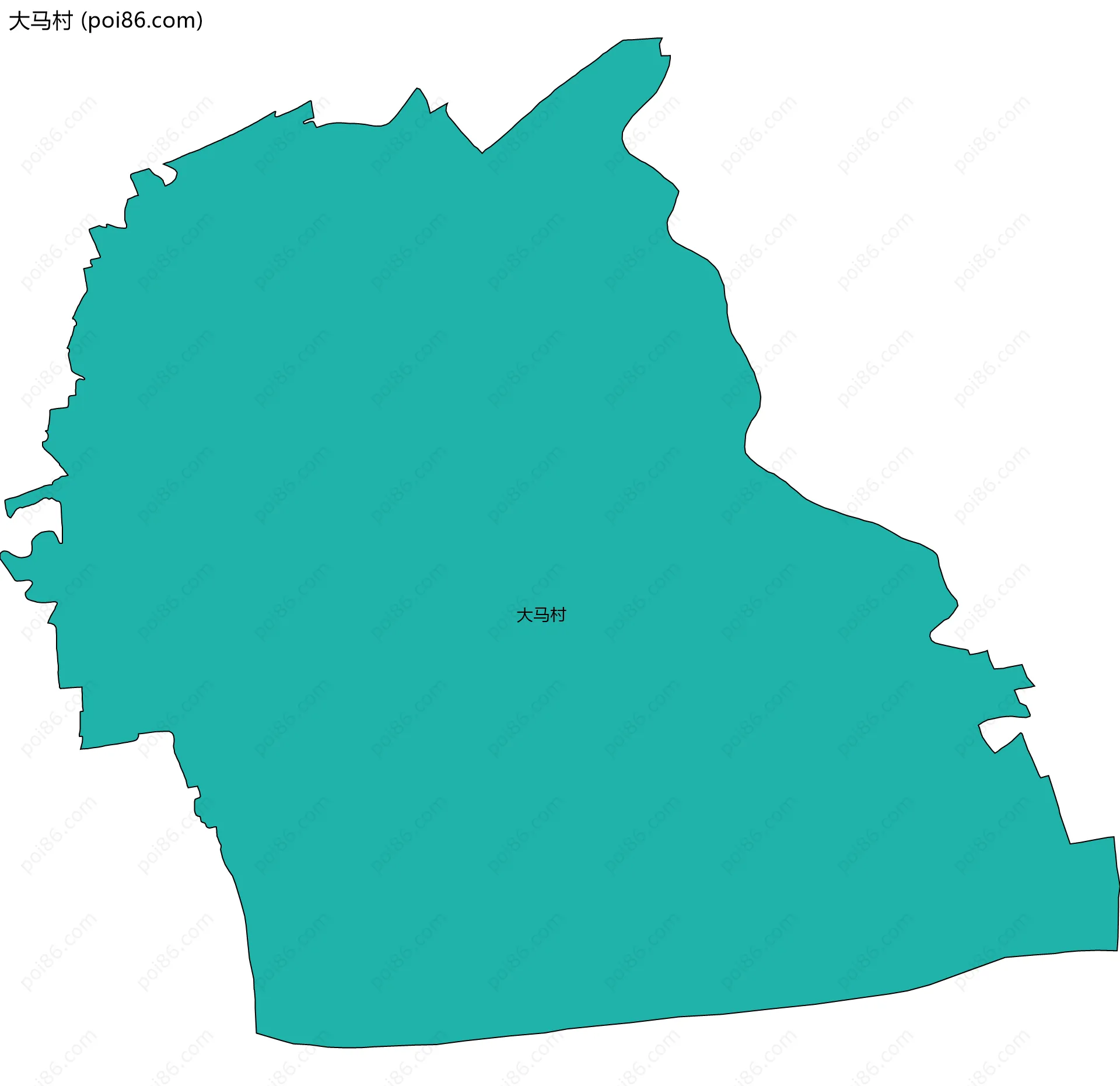 大马村边界地图