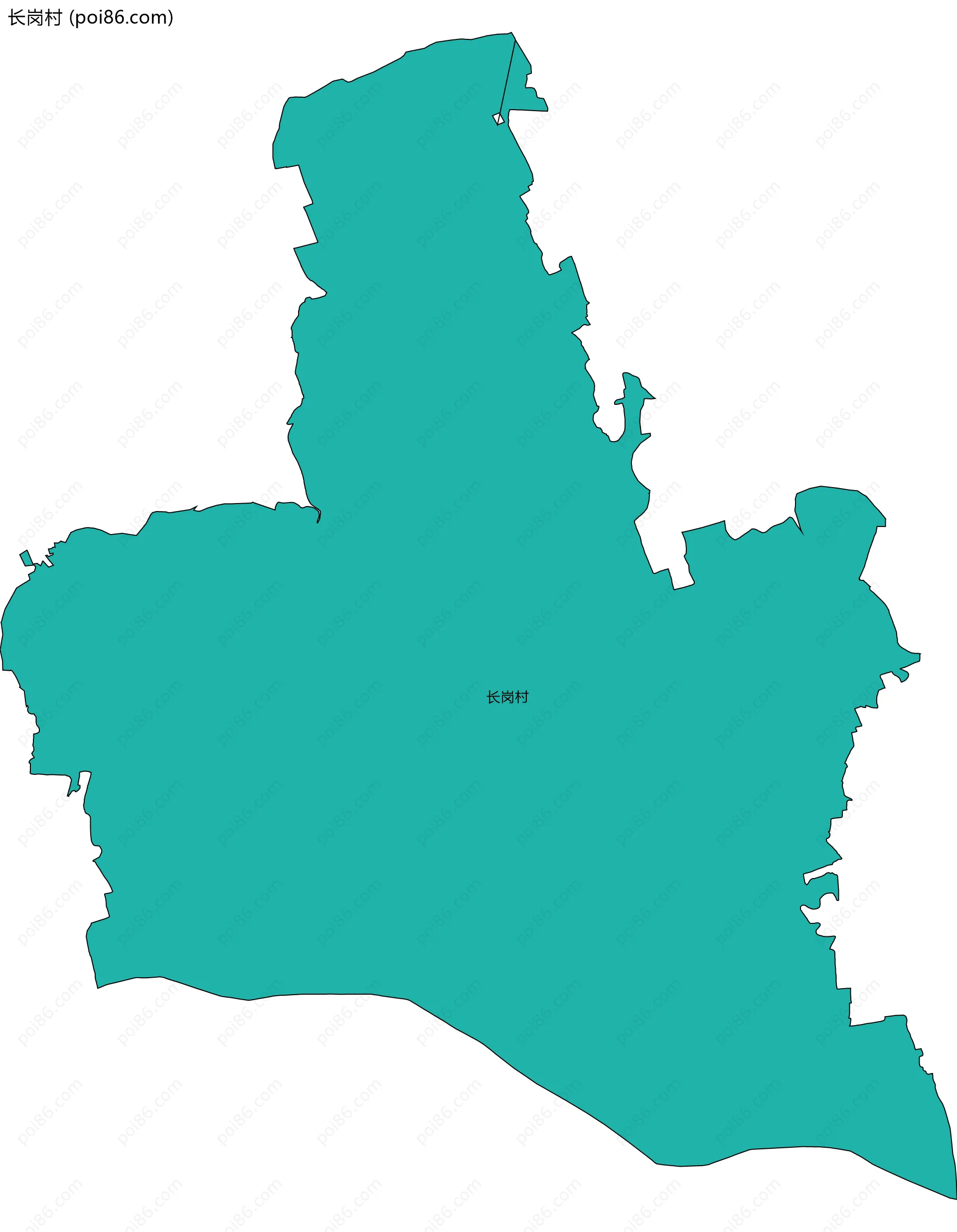 长岗村边界地图