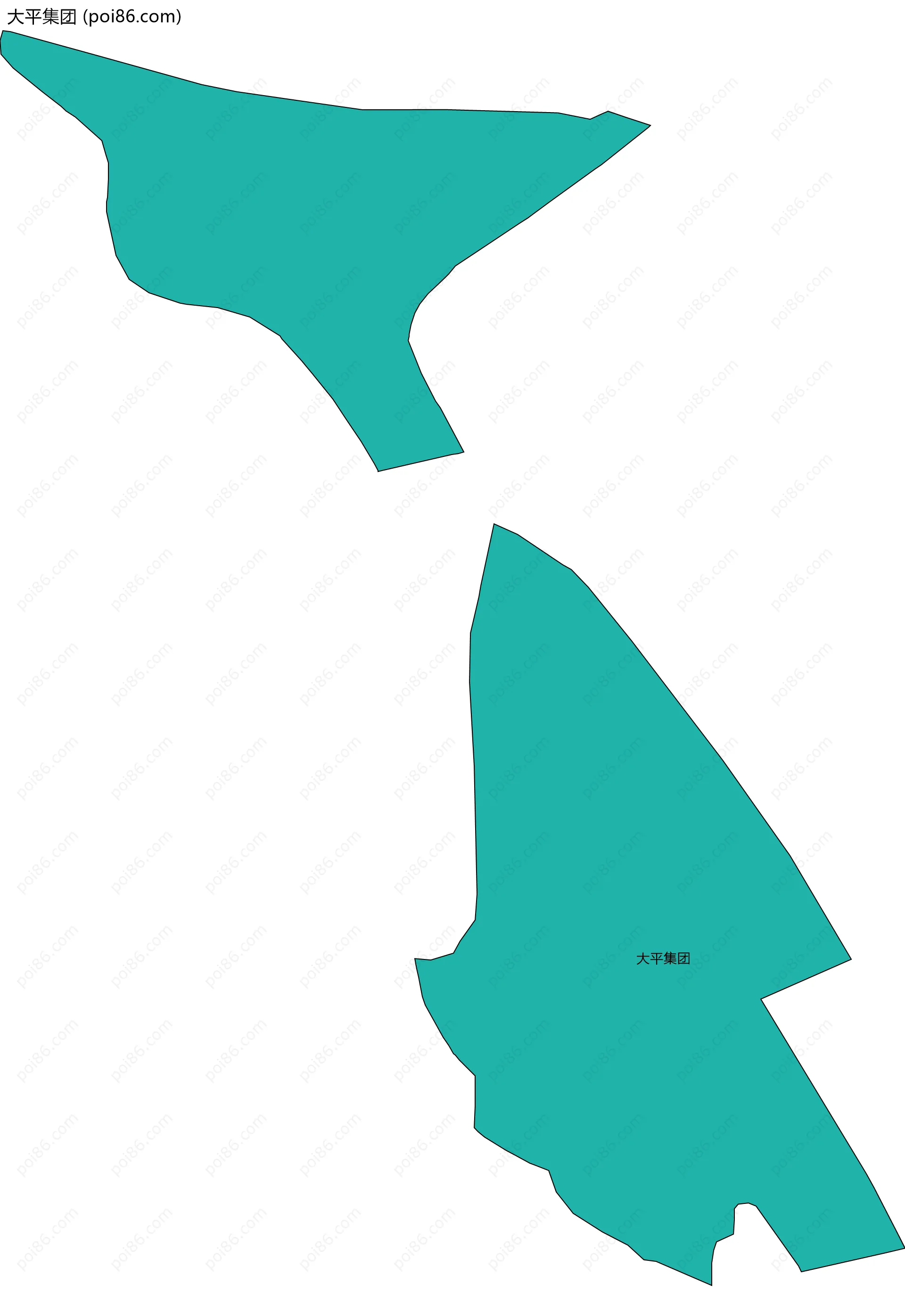 大平集团边界地图