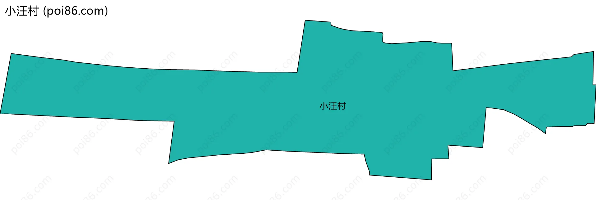 小汪村边界地图