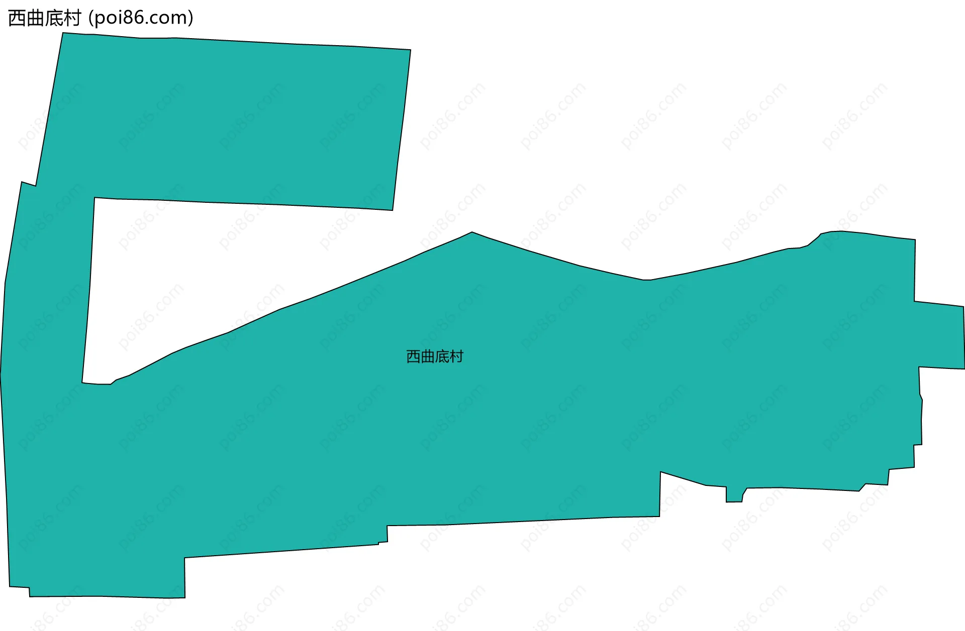 西曲底村边界地图
