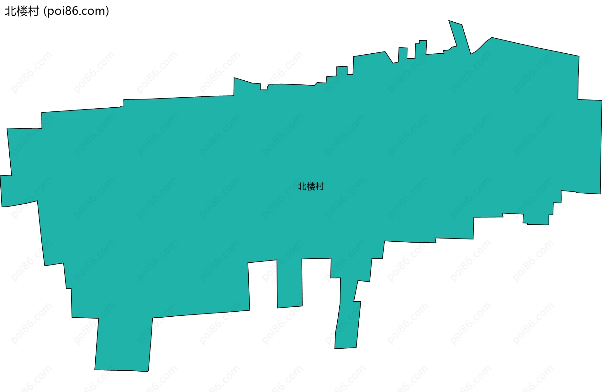 北楼村边界地图