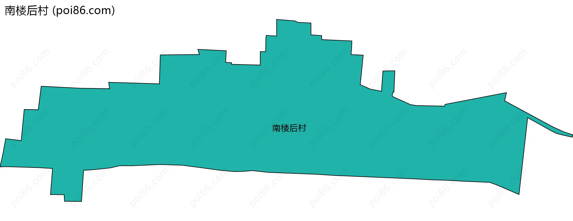 南楼后村边界地图