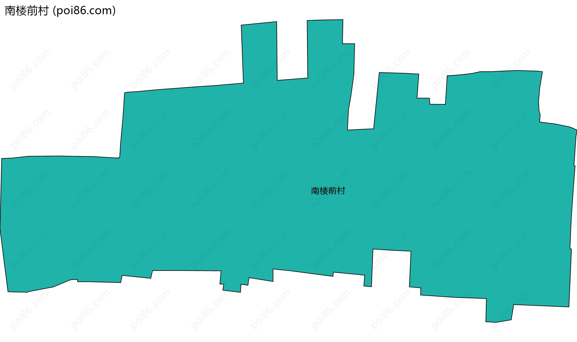 南楼前村边界地图