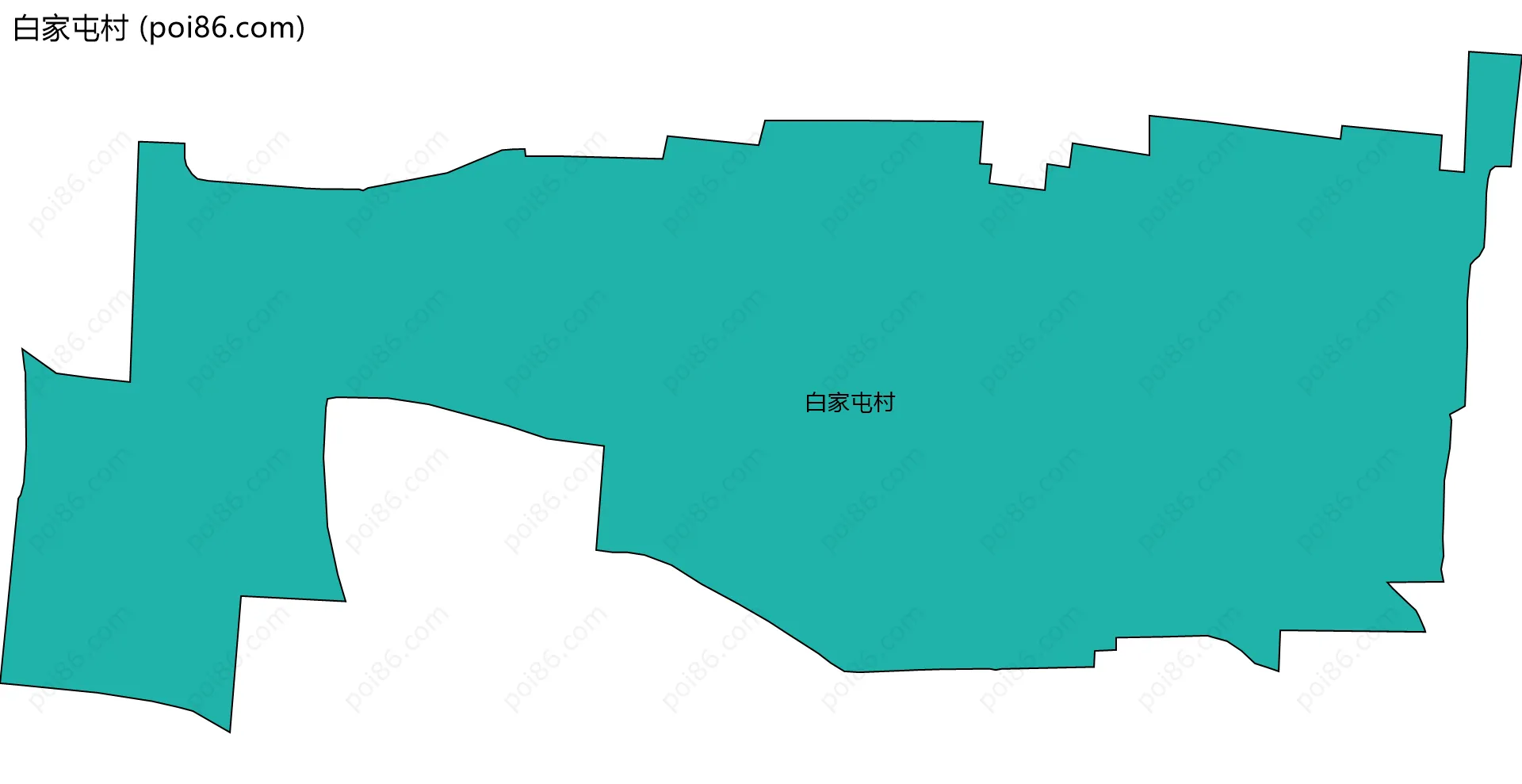 白家屯村边界地图
