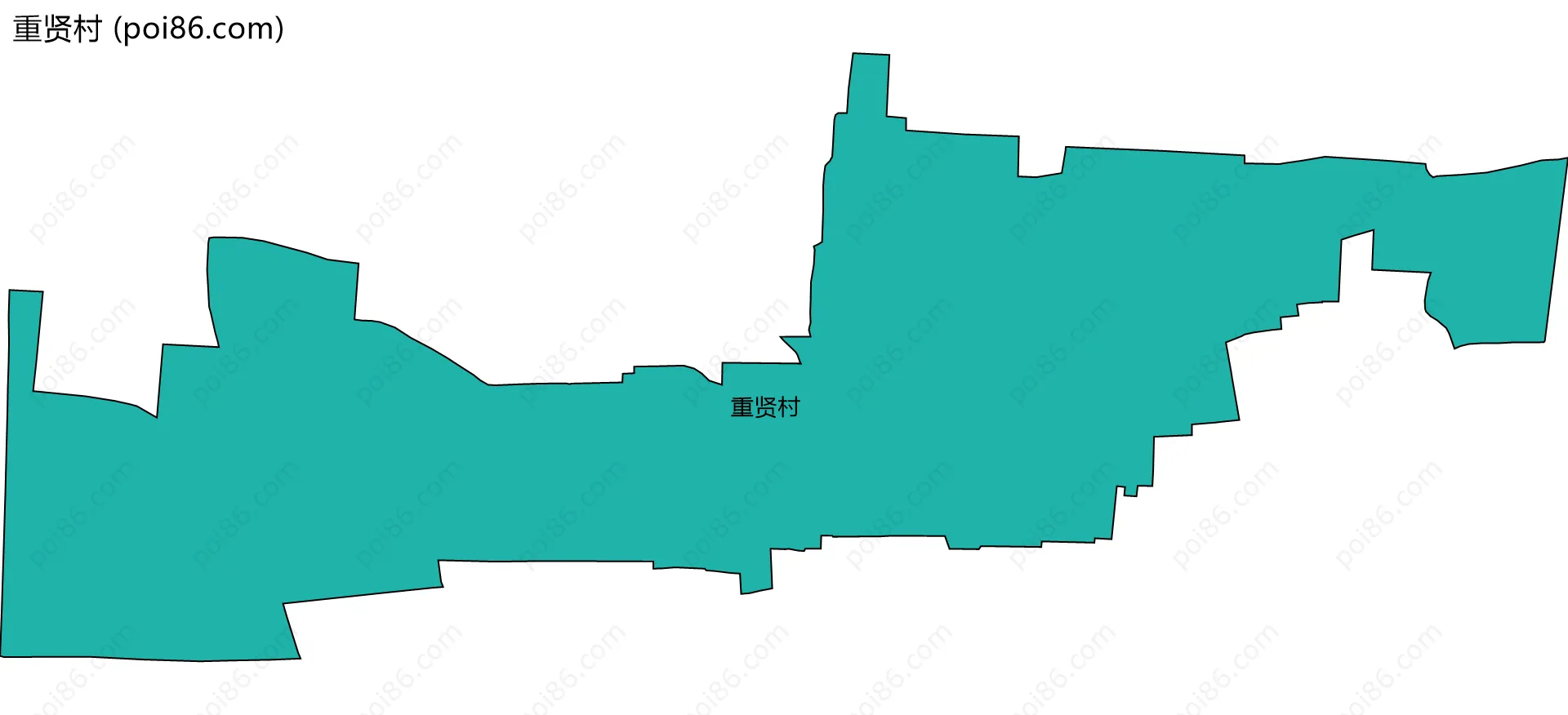 重贤村边界地图