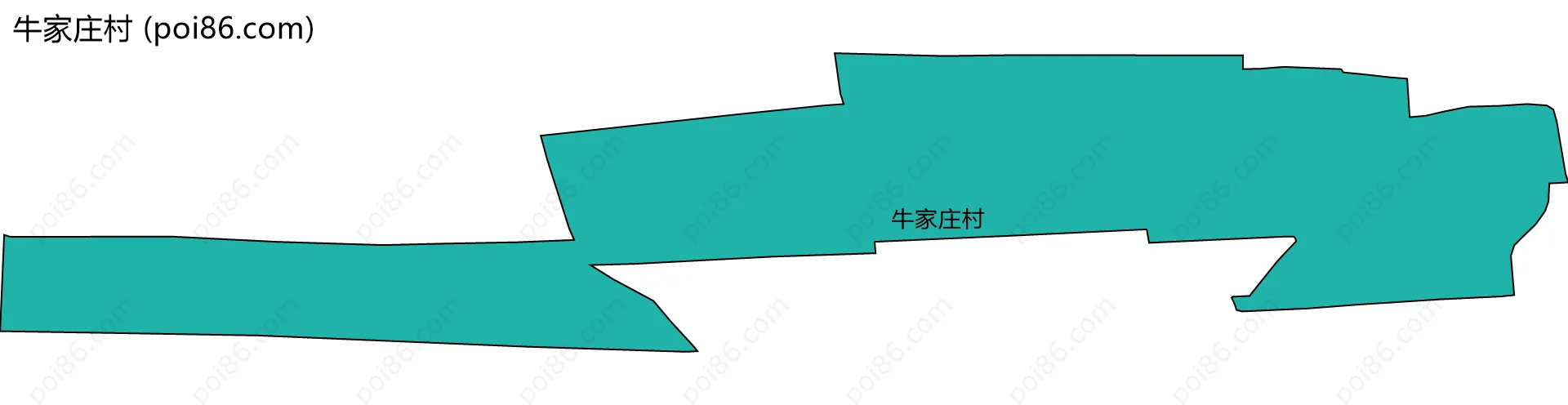 牛家庄村边界地图