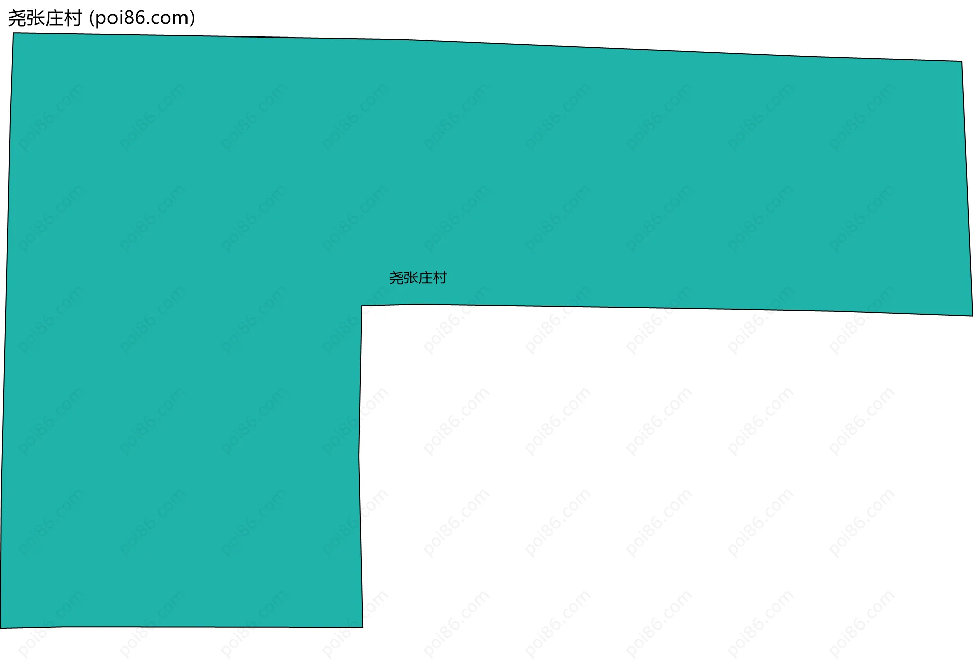 尧张庄村边界地图