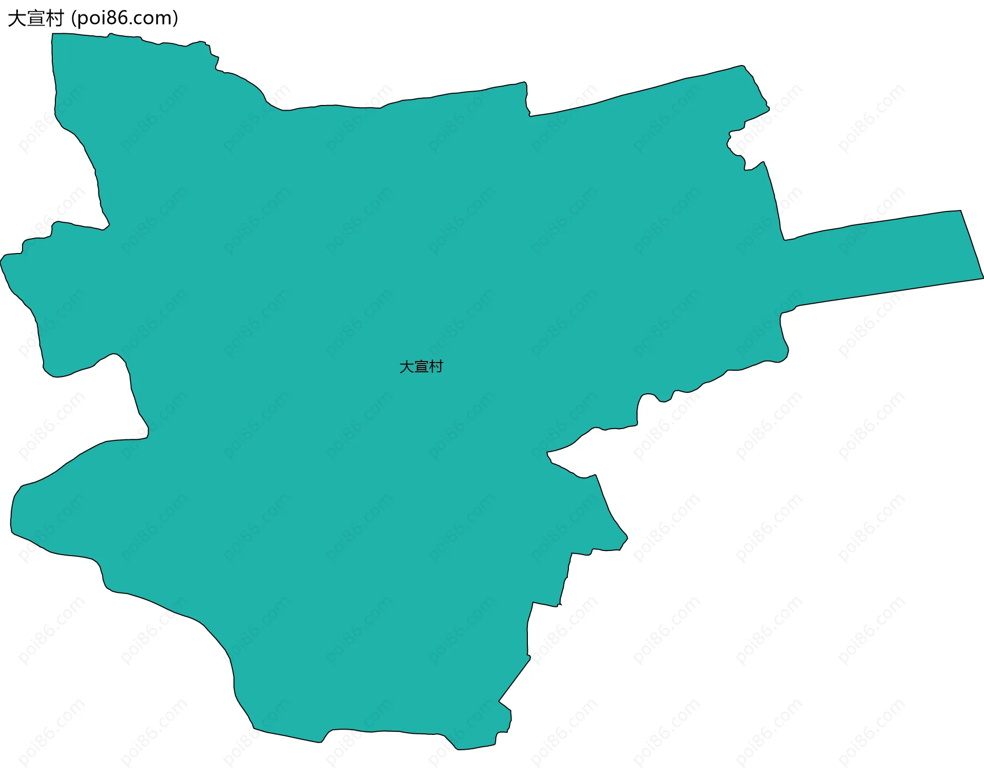 大宣村边界地图