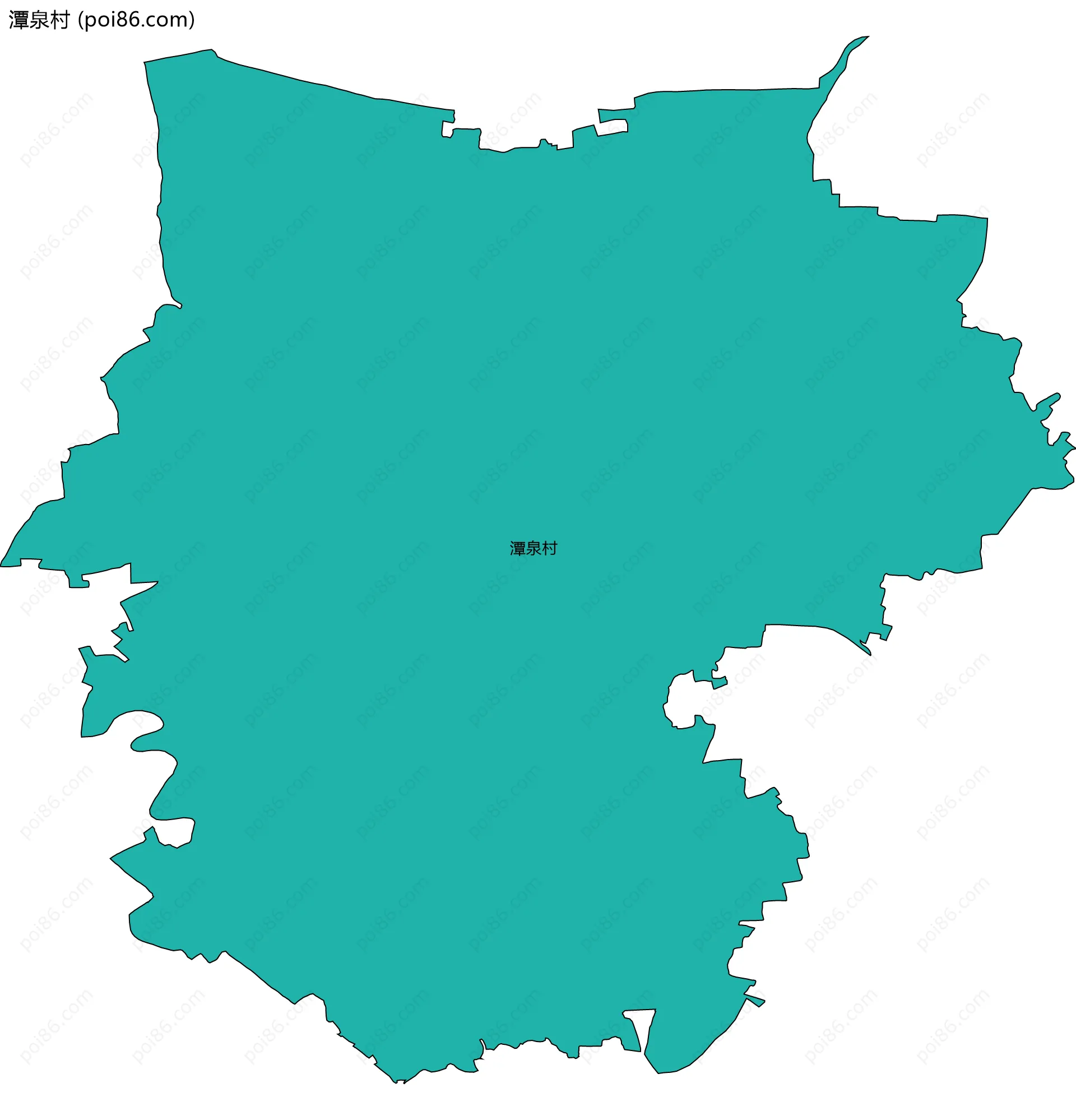 潭泉村边界地图