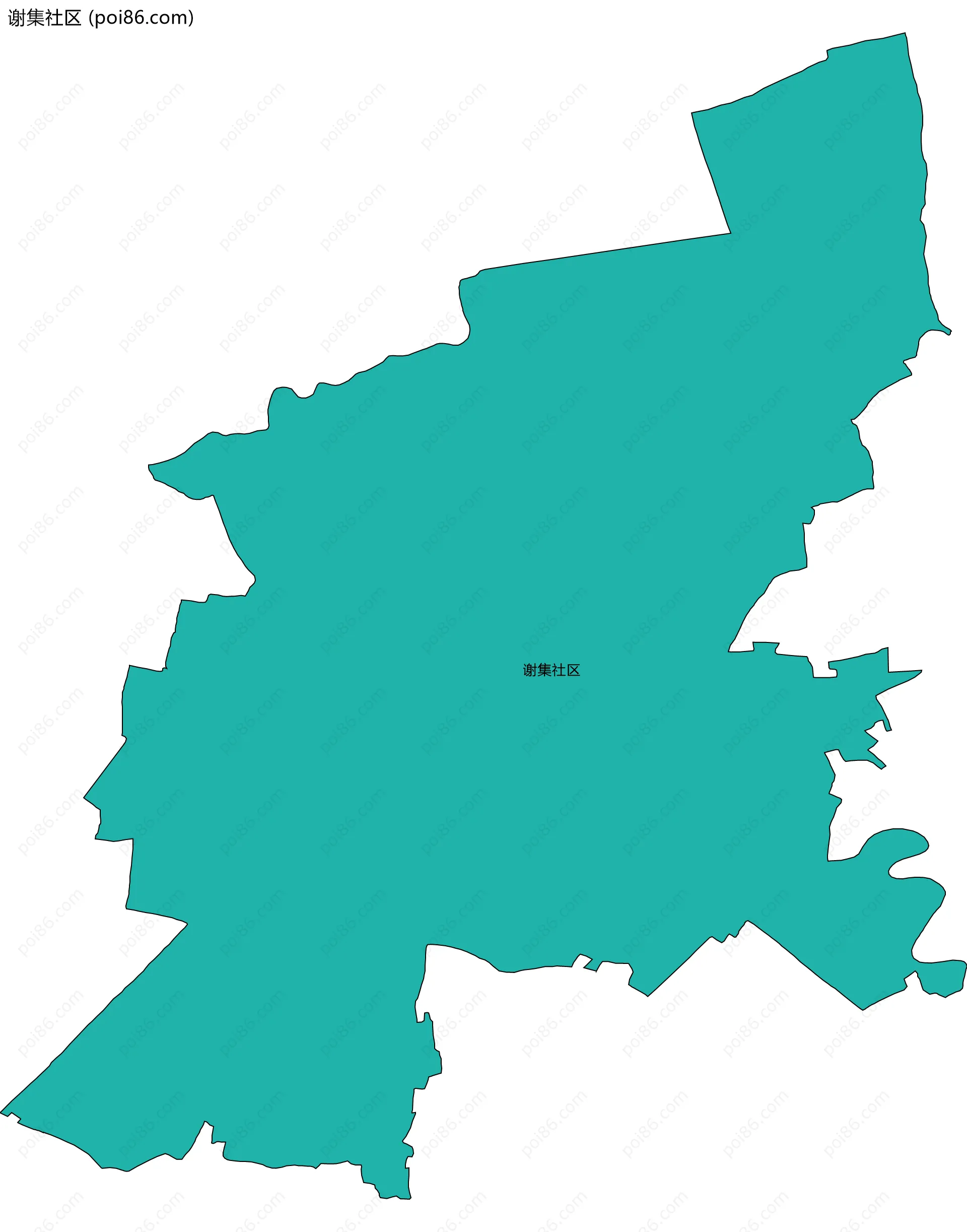 谢集社区边界地图