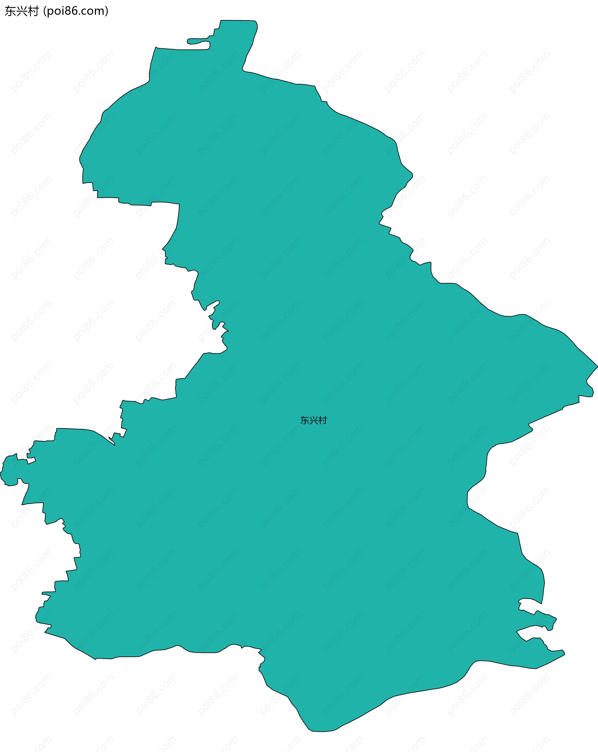 东兴村边界地图