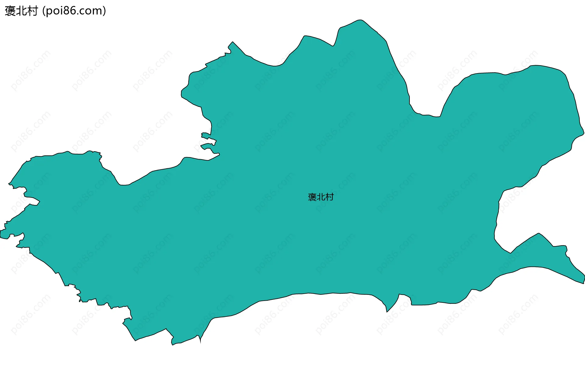 褒北村边界地图