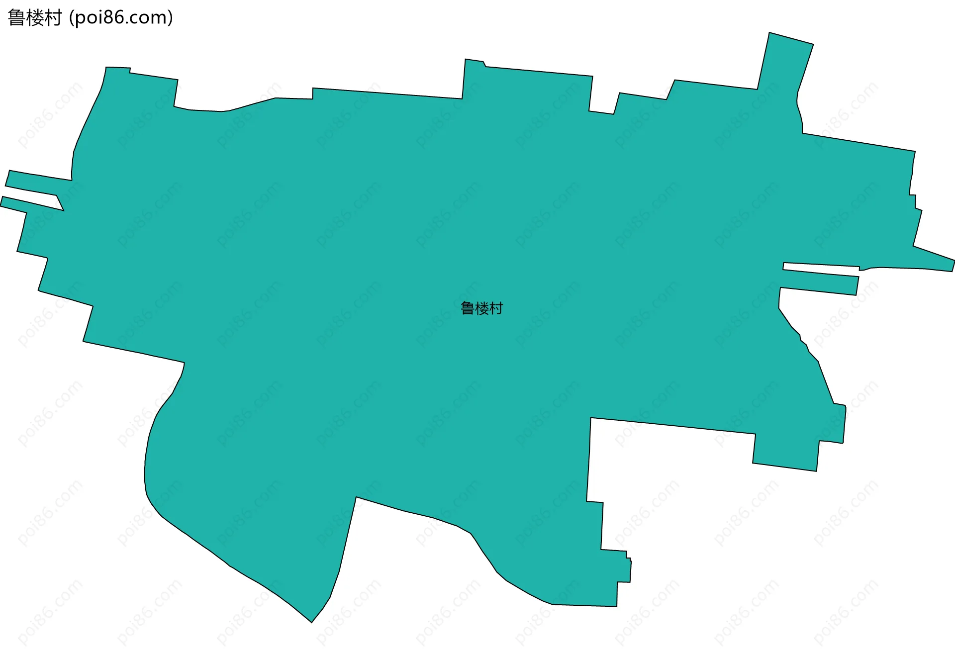鲁楼村边界地图