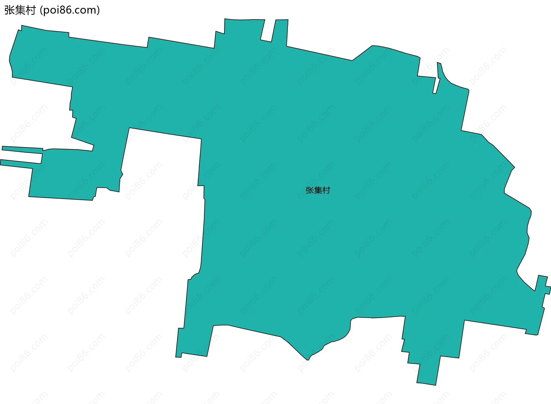 张集村边界地图