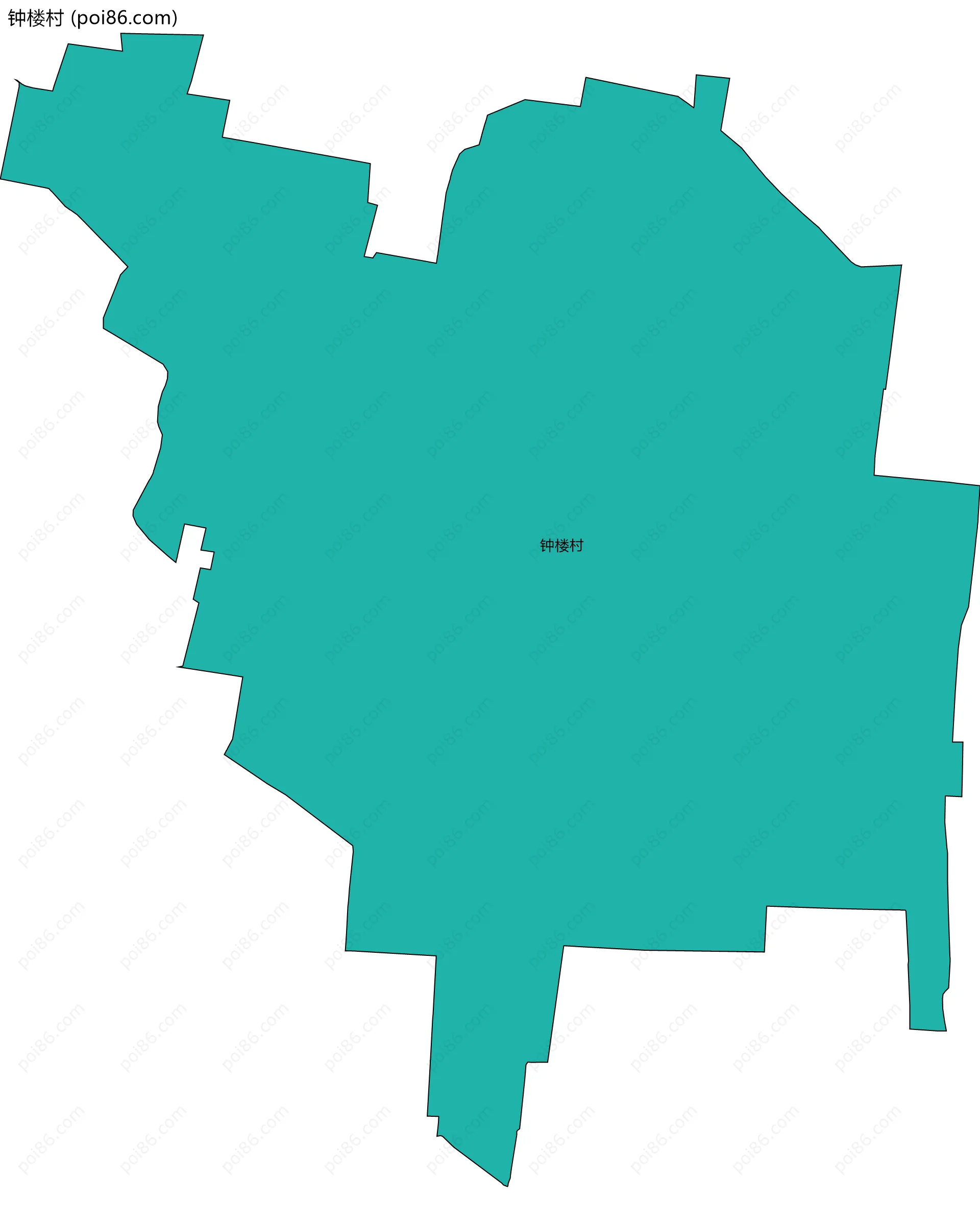 钟楼村边界地图