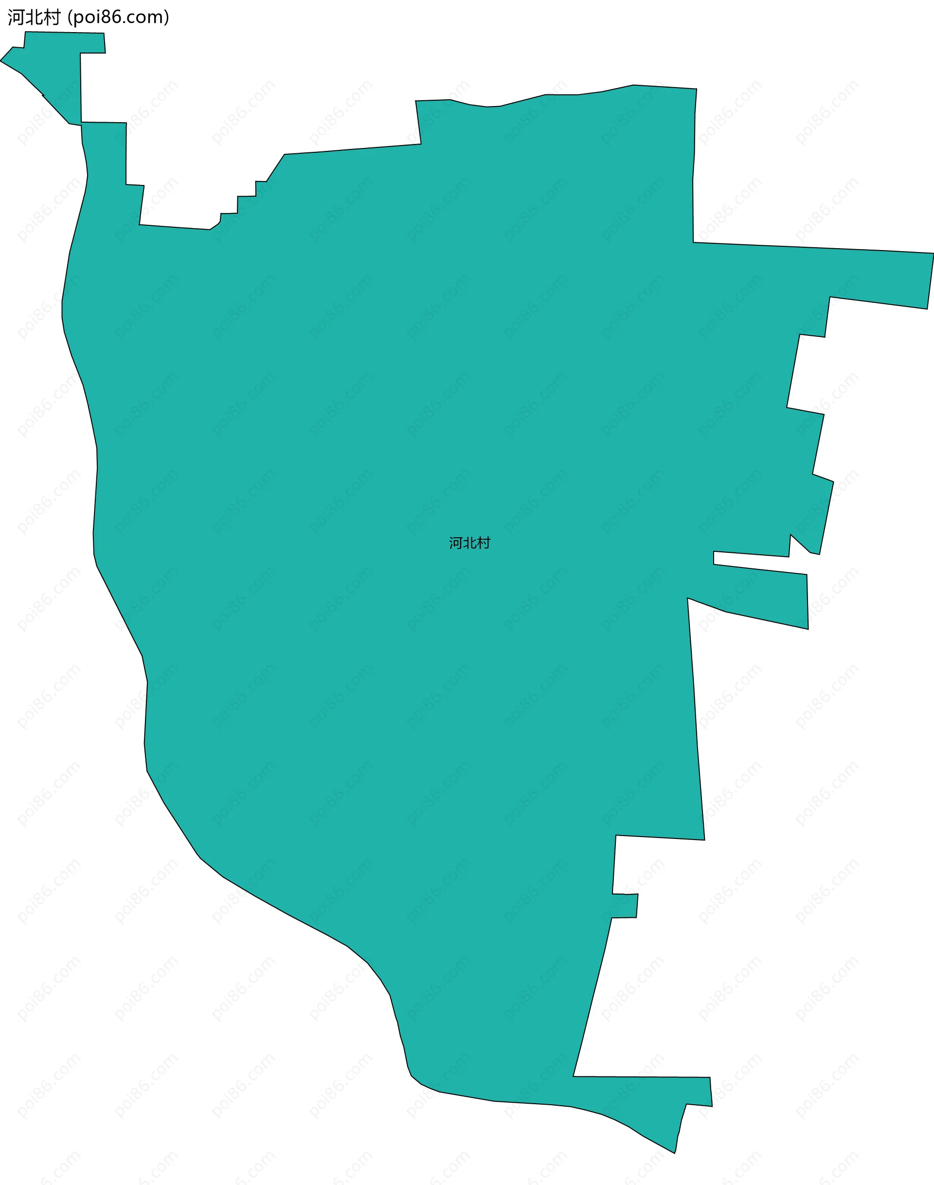 河北村边界地图