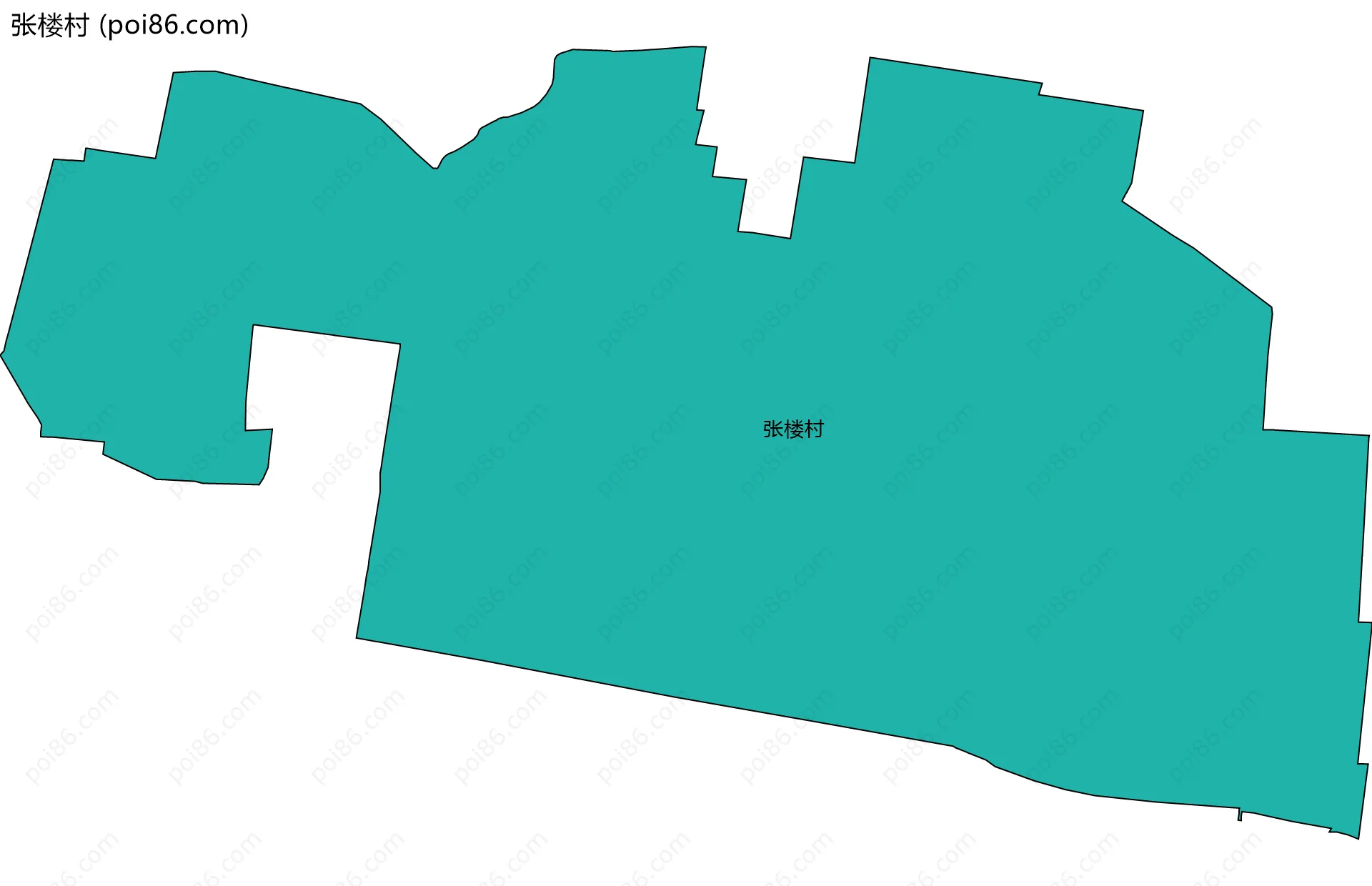 张楼村边界地图
