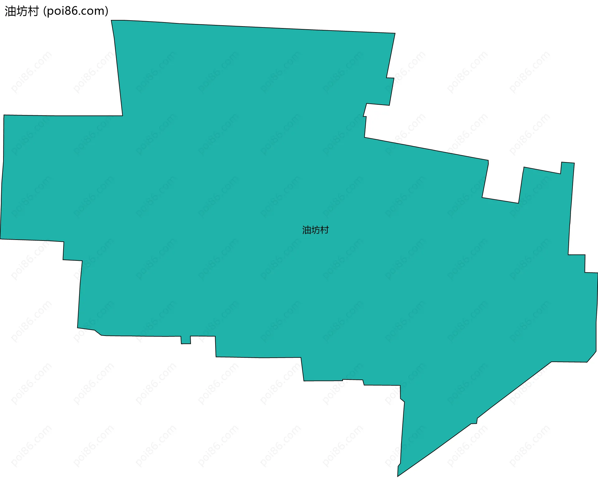油坊村边界地图