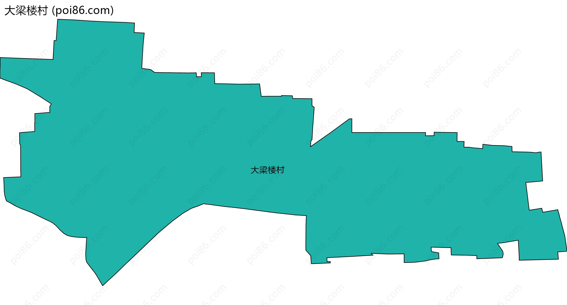 大梁楼村边界地图