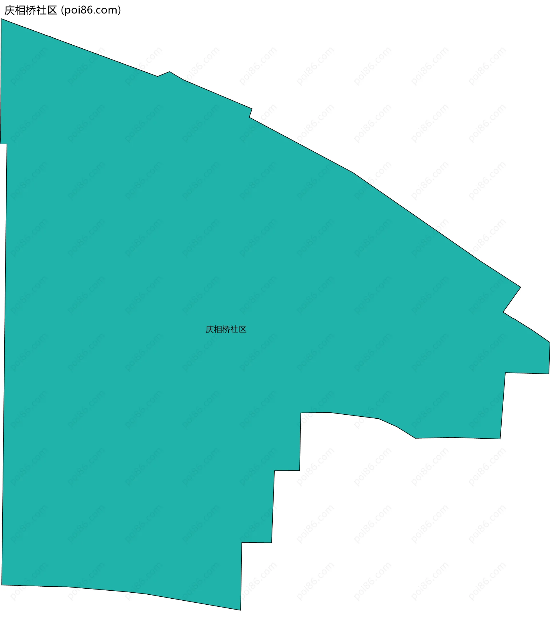 庆相桥社区边界地图