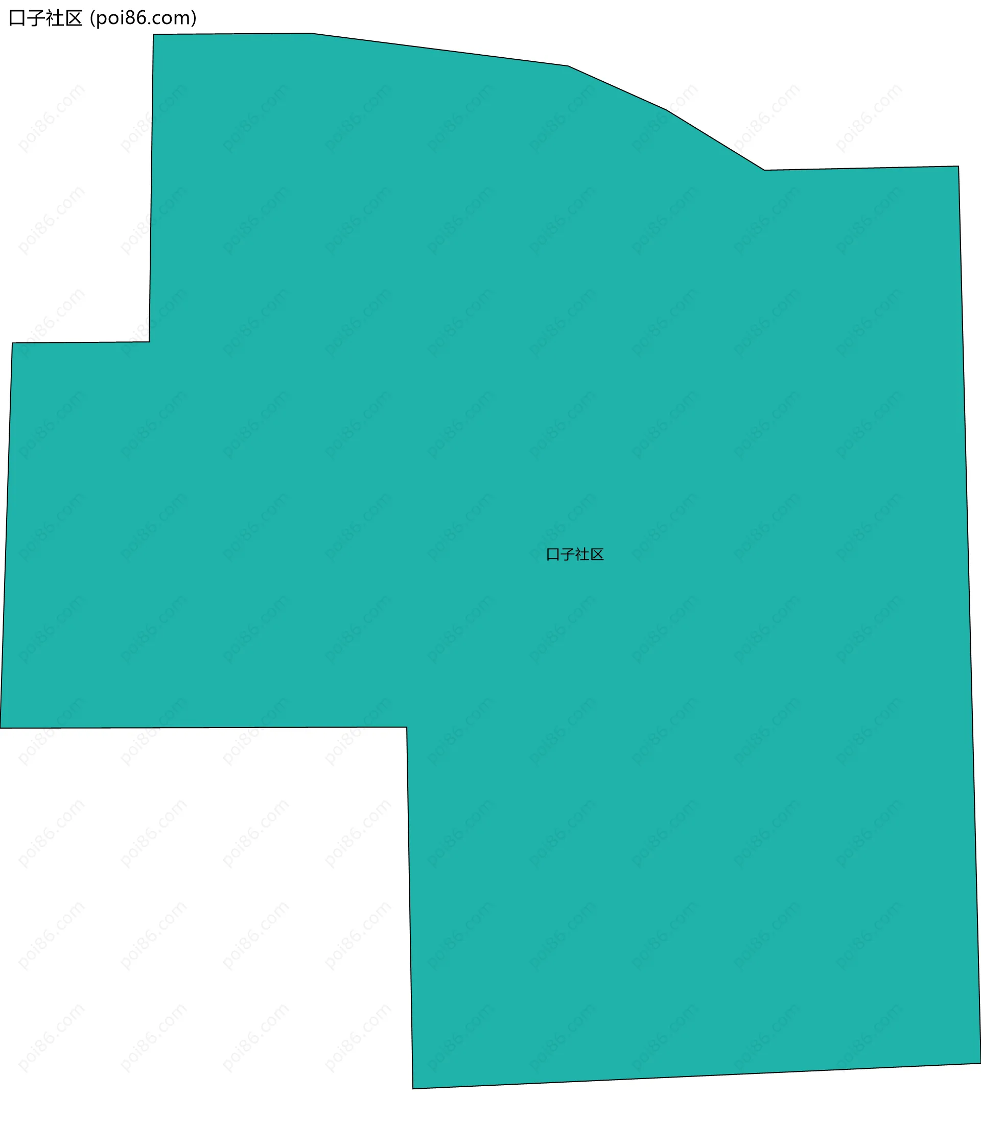 口子社区边界地图