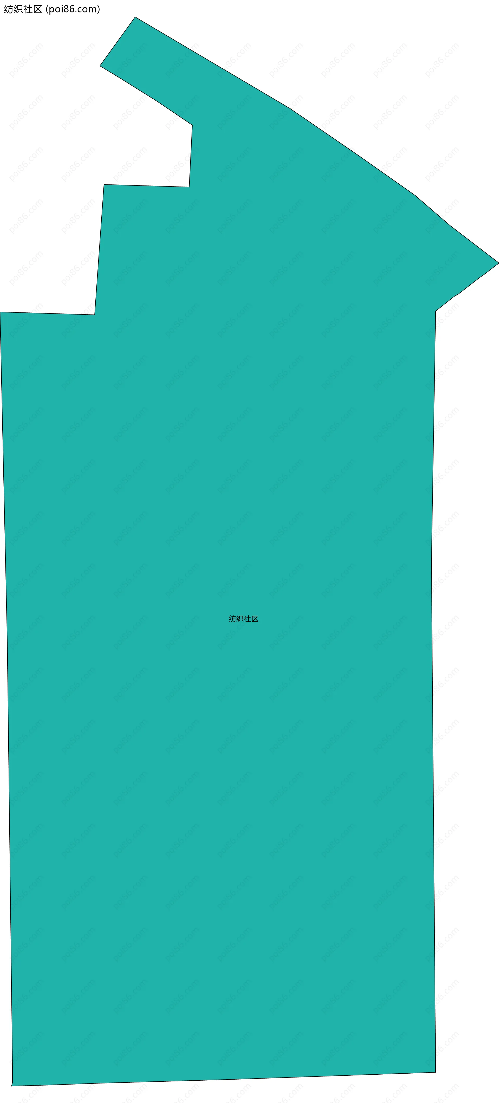 纺织社区边界地图