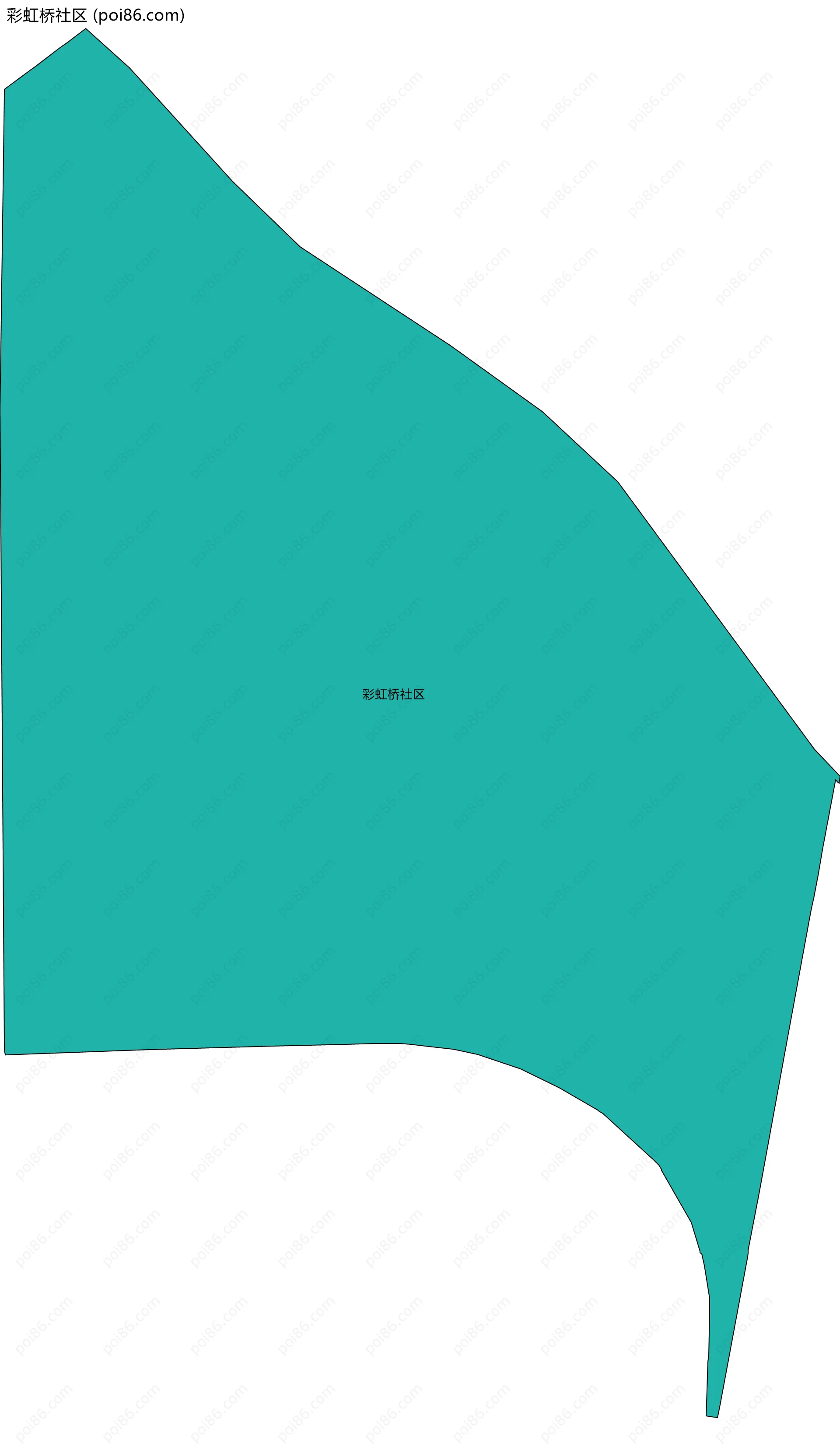 彩虹桥社区边界地图