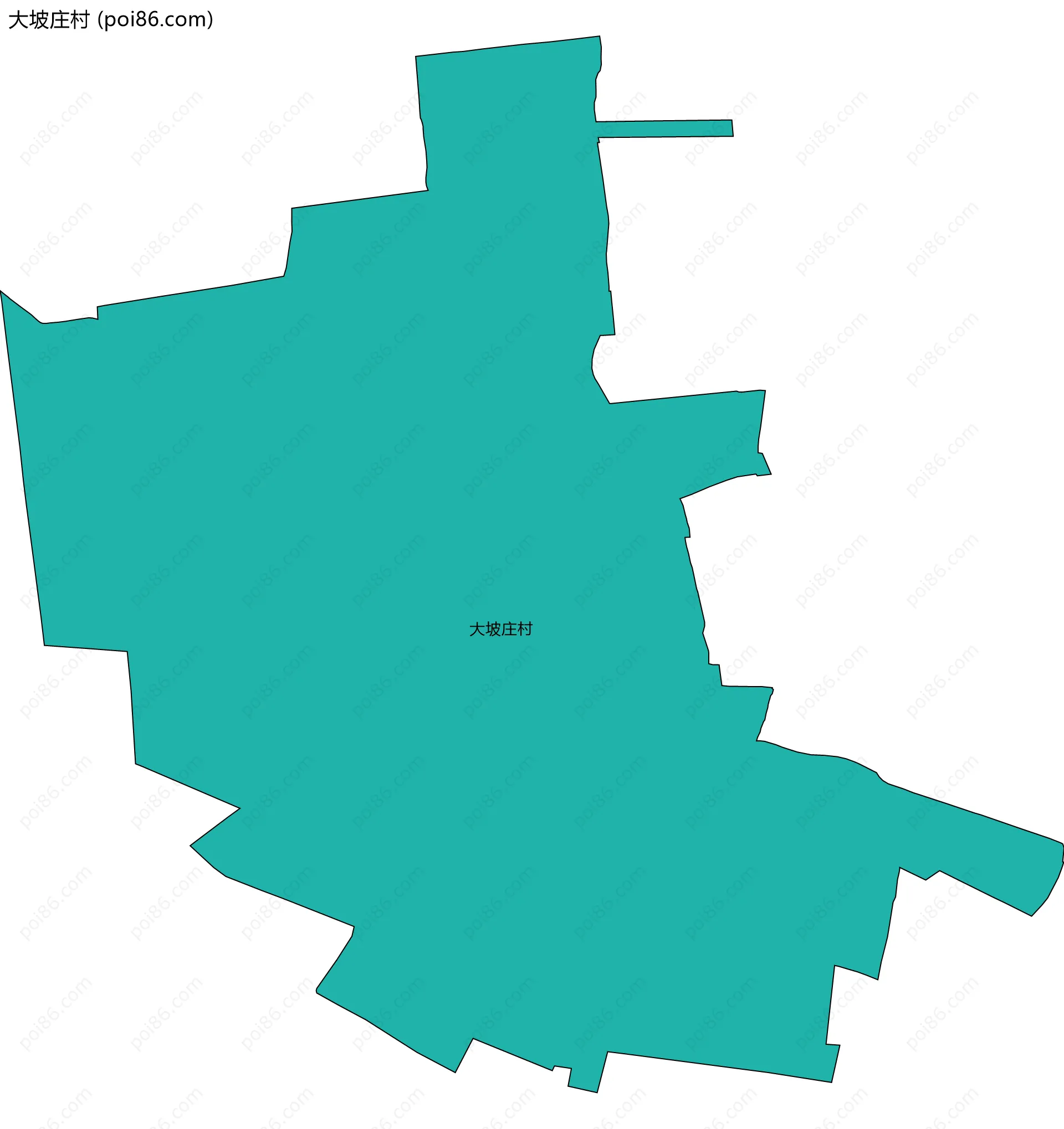 大坡庄村边界地图