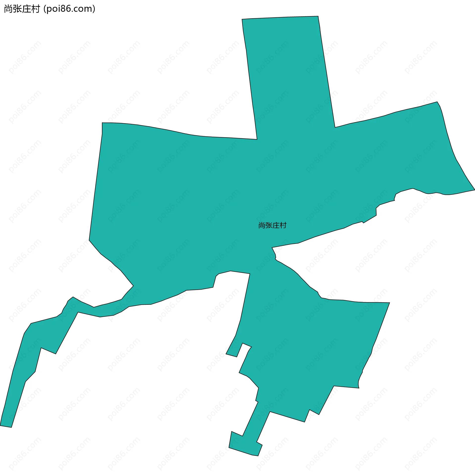 尚张庄村边界地图