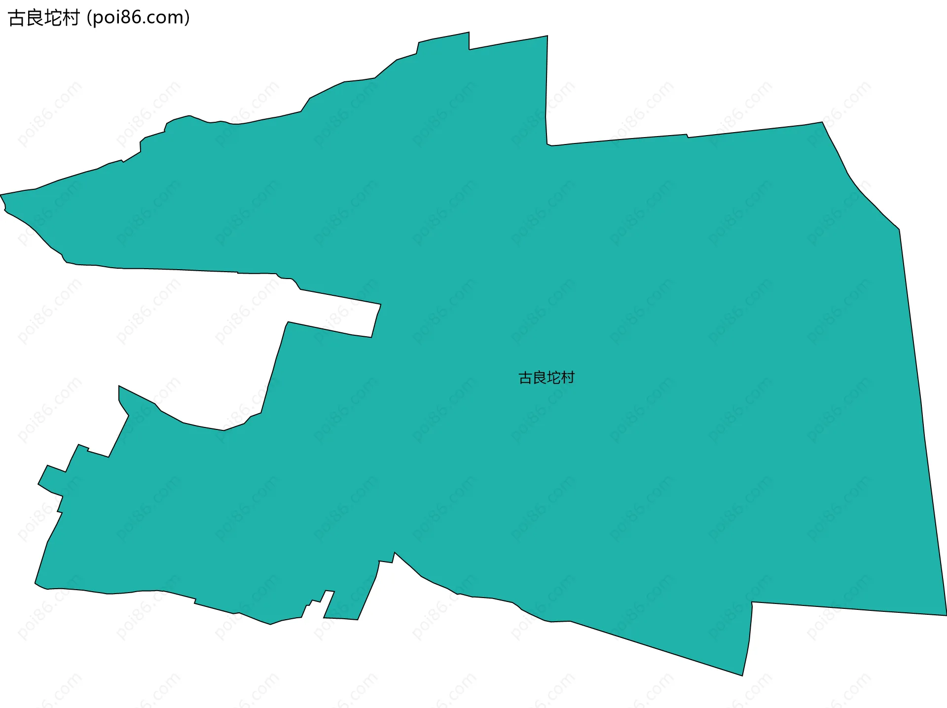 古良坨村边界地图