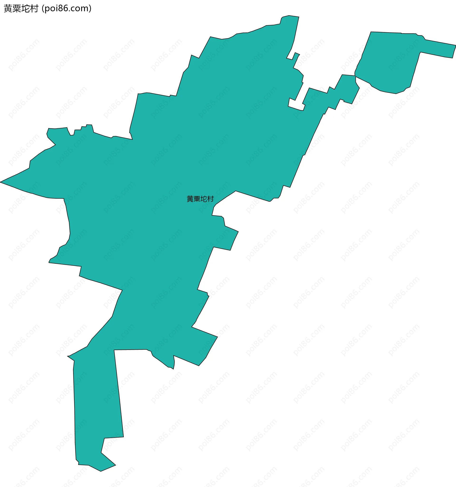 黄粟坨村边界地图