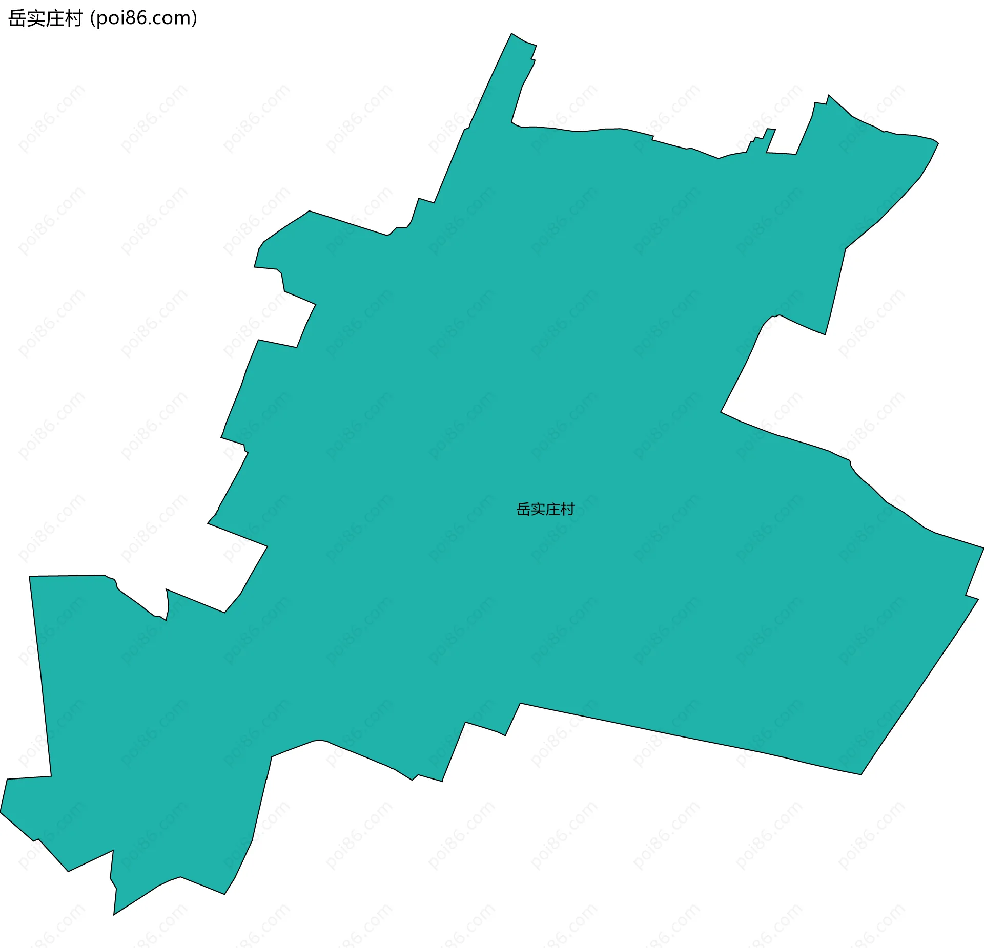岳实庄村边界地图