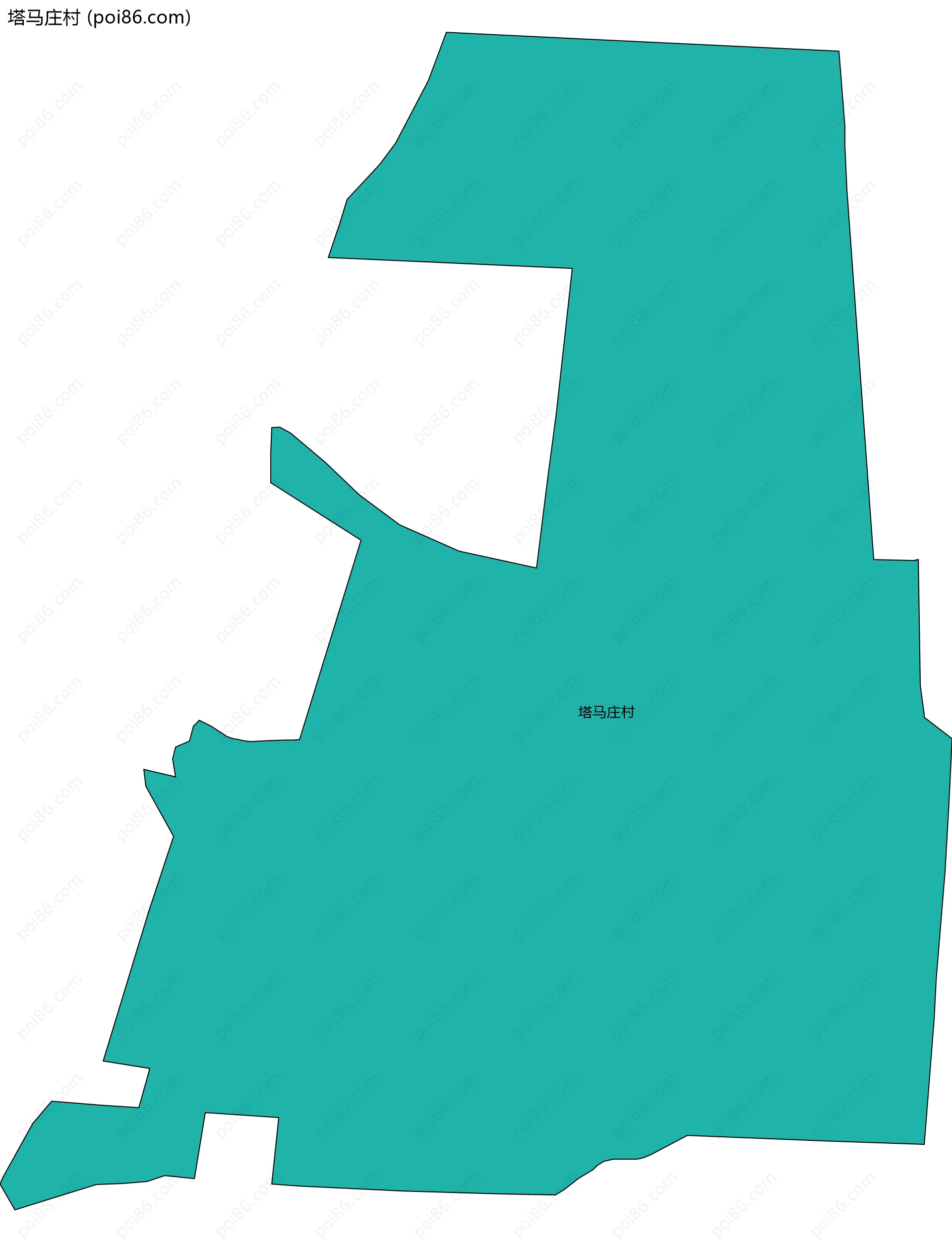 塔马庄村边界地图