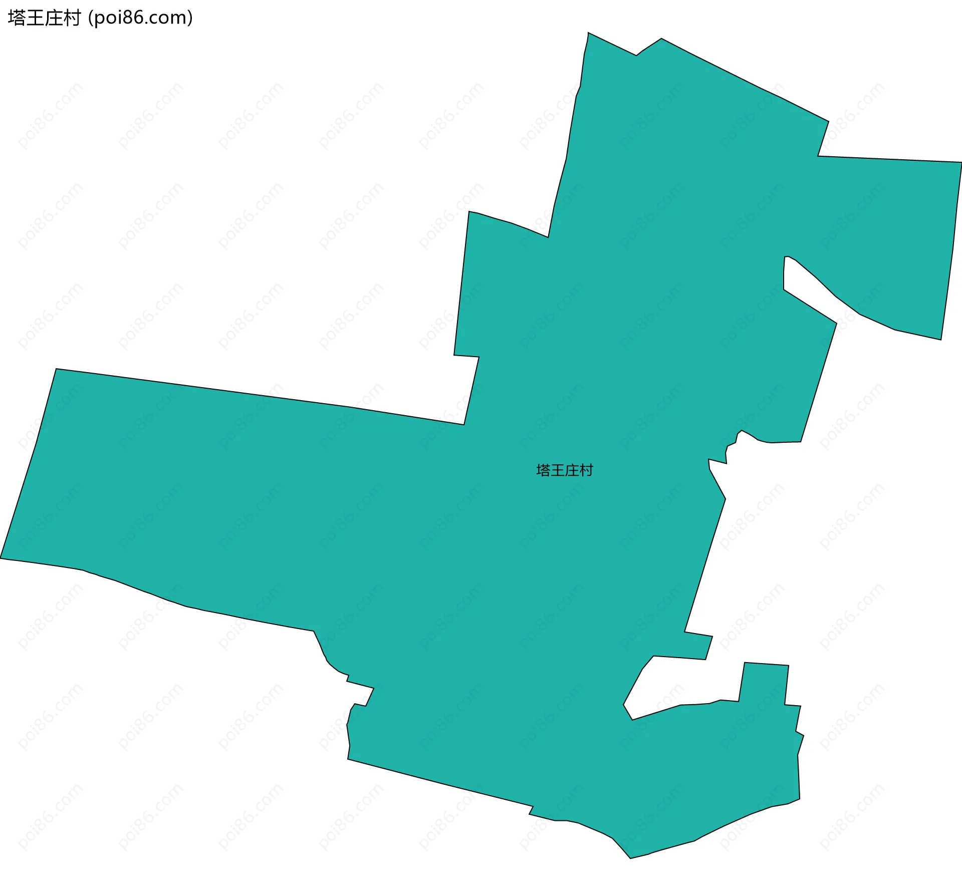 塔王庄村边界地图
