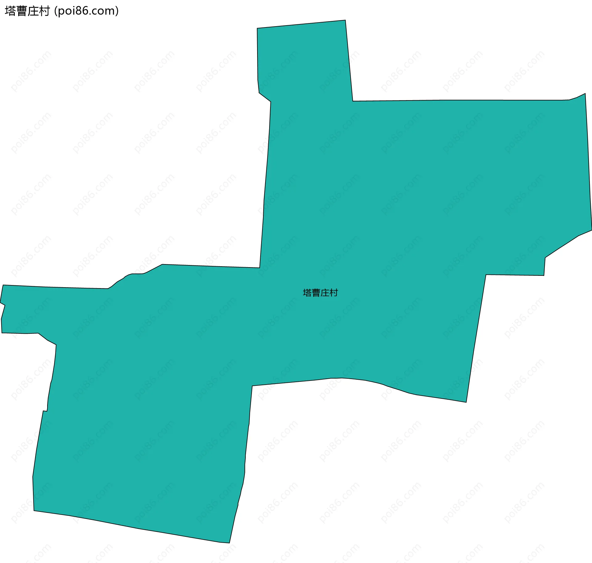 塔曹庄村边界地图