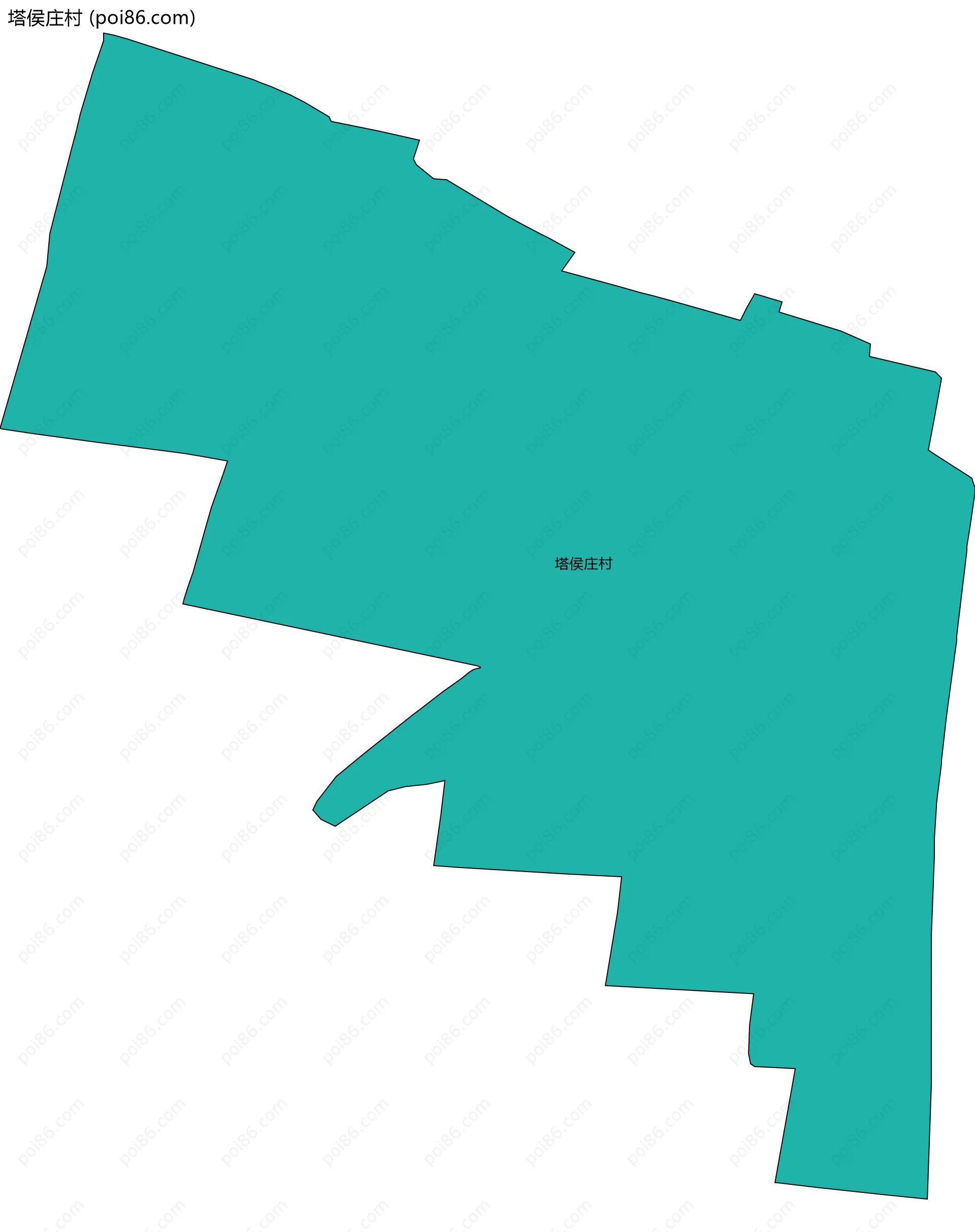 塔侯庄村边界地图