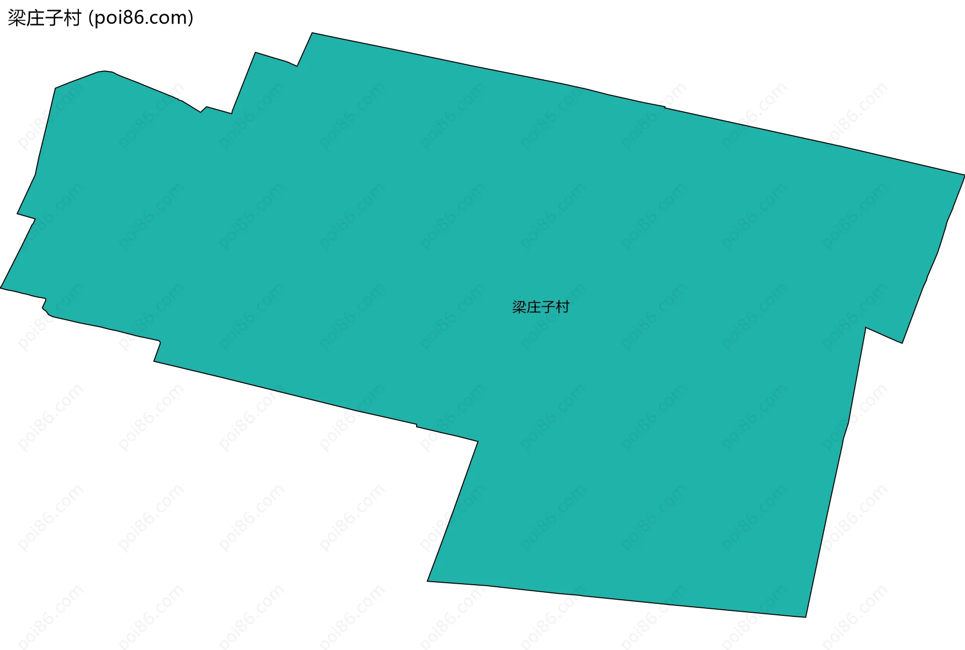 梁庄子村边界地图