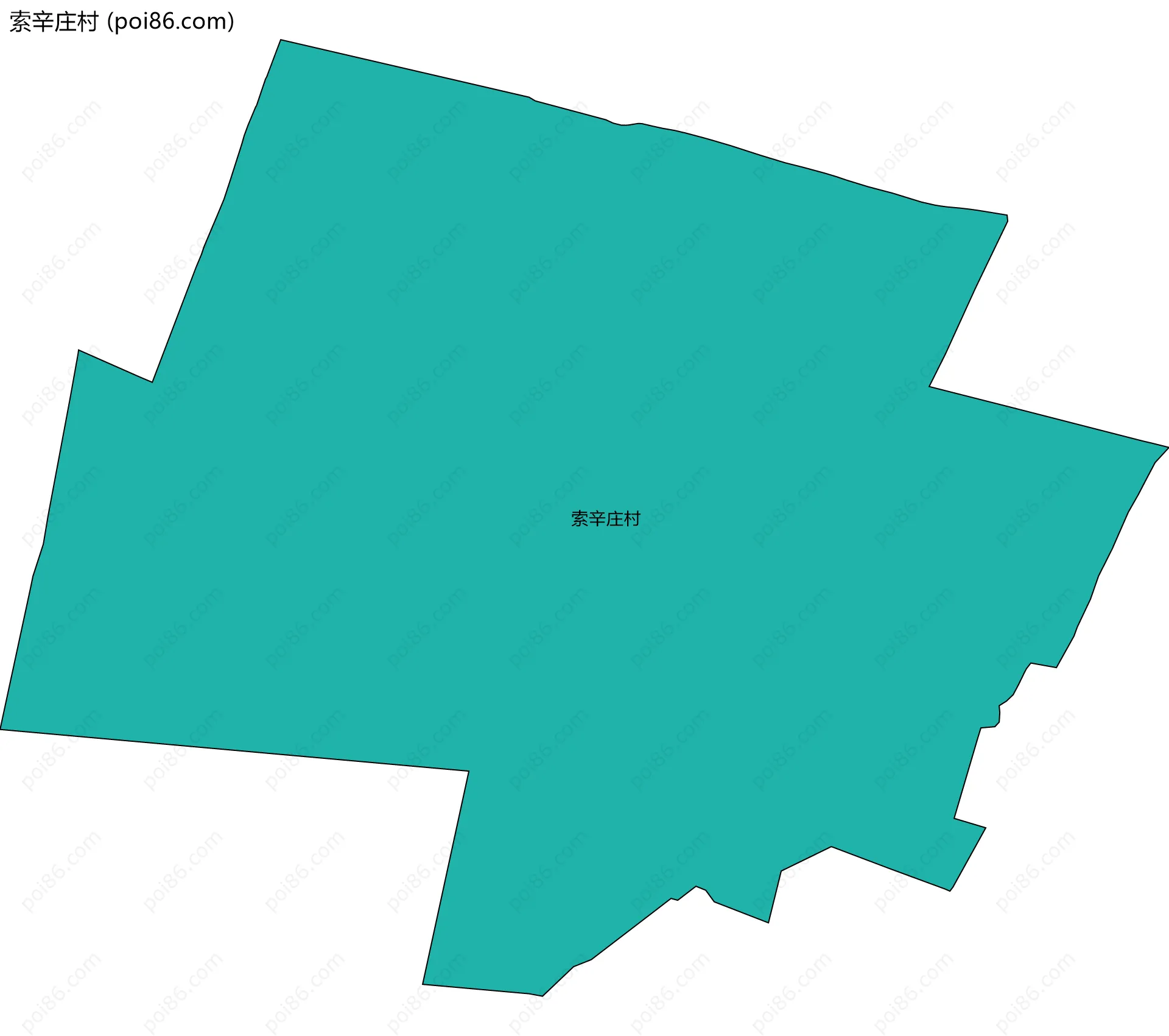 索辛庄村边界地图