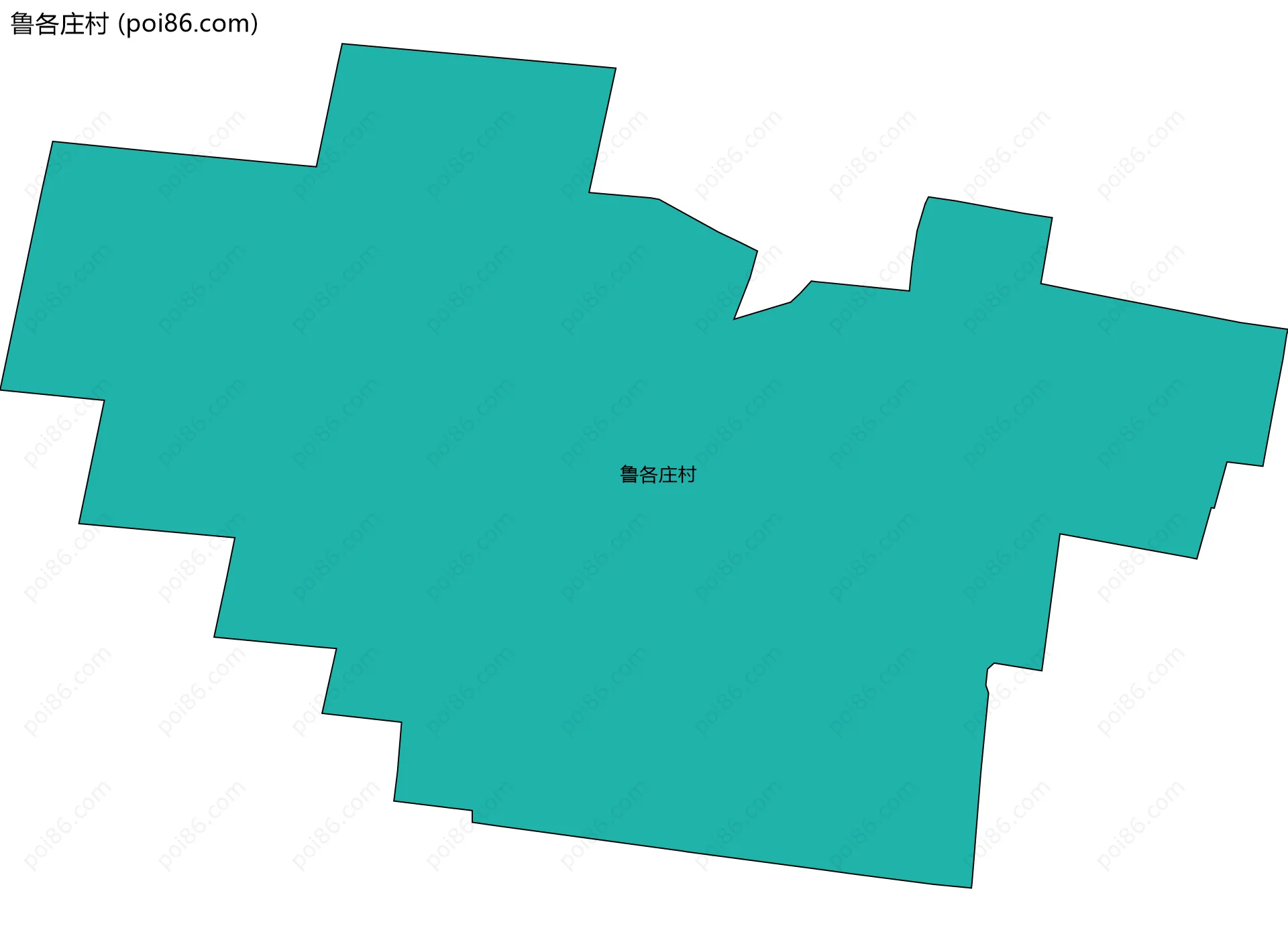 鲁各庄村边界地图