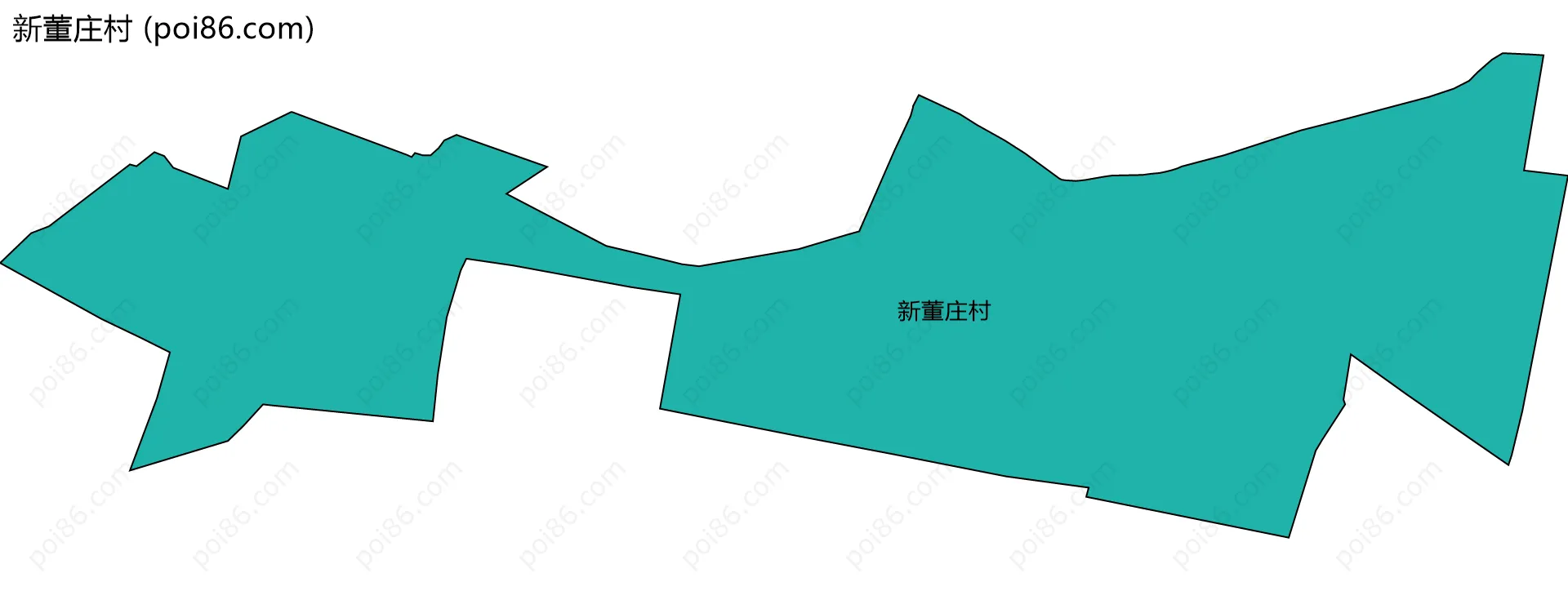 新董庄村边界地图