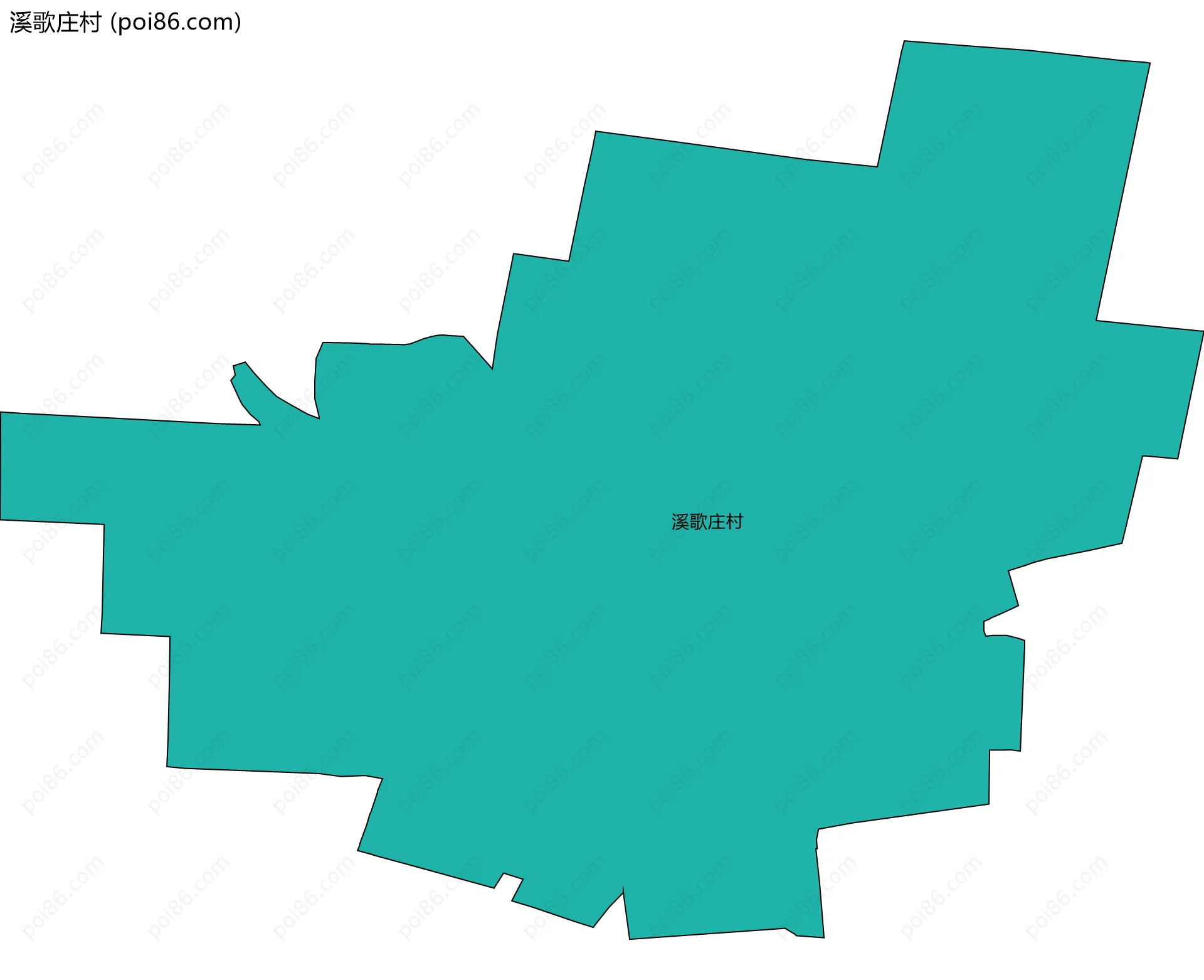 溪歌庄村边界地图